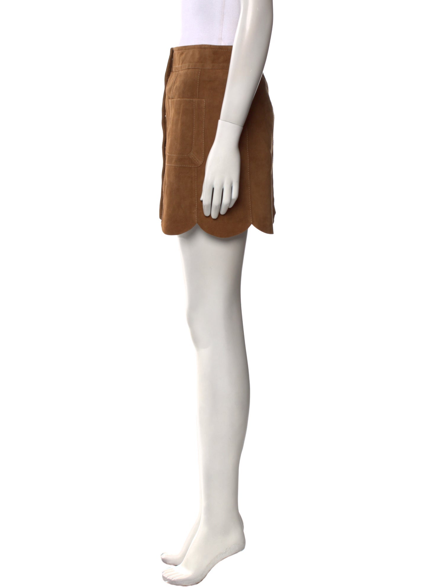 Zadig & Voltaire Goat Leather Mini Skirt w/ Tags