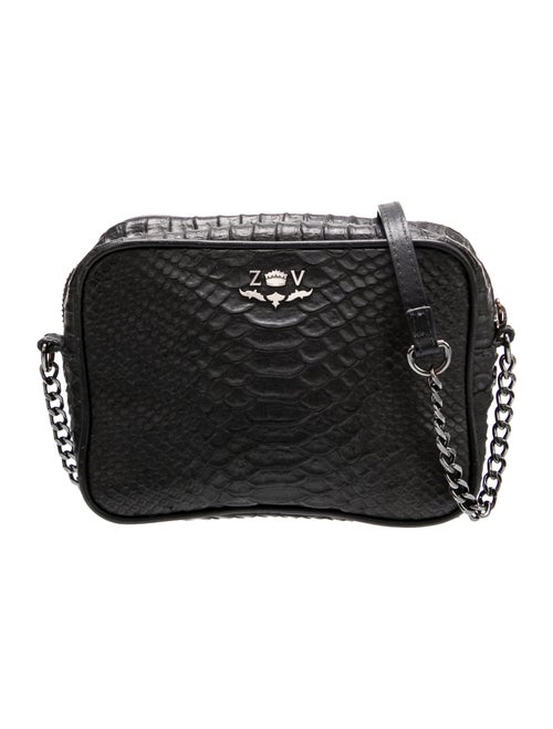 Zadig & Voltaire Embossed Leather Shoulder Bag