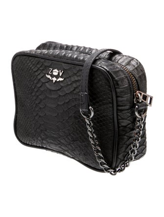Zadig & Voltaire Embossed Leather Shoulder Bag