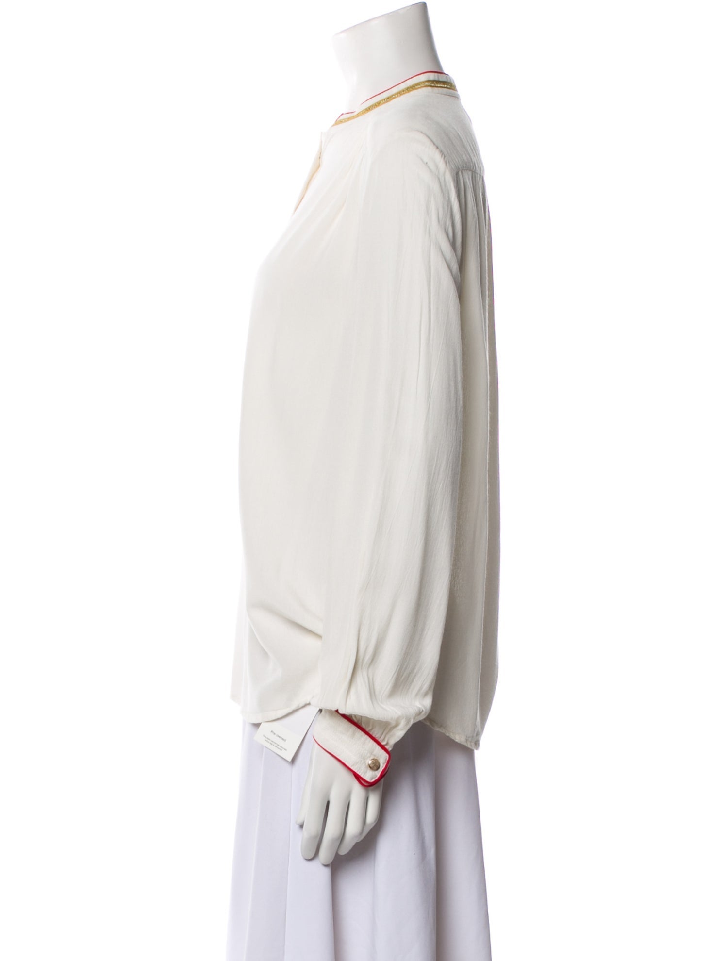 Zadig & Voltaire Silk Mock Neck Blouse