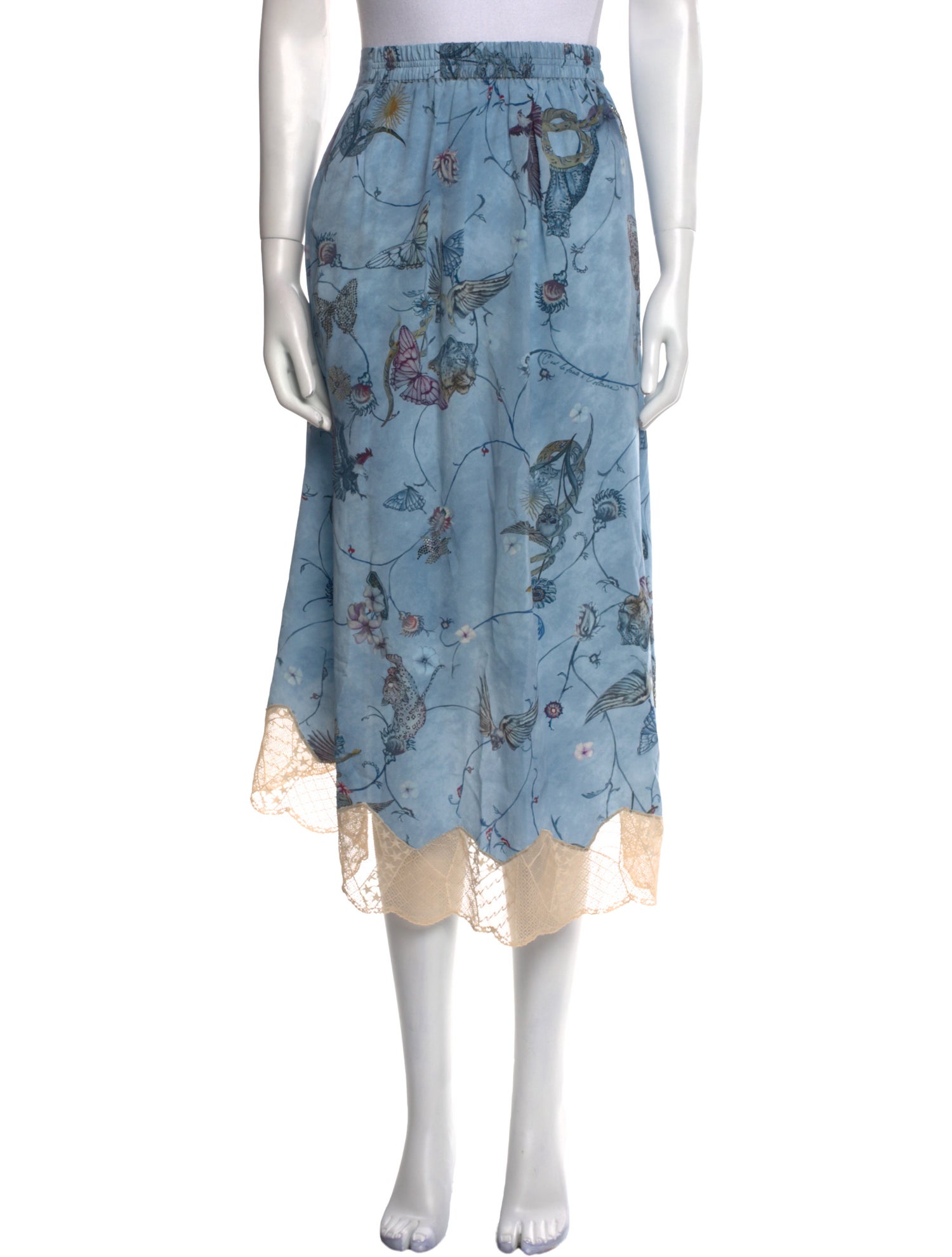 Zadig & Voltaire Silk Midi Length Skirt