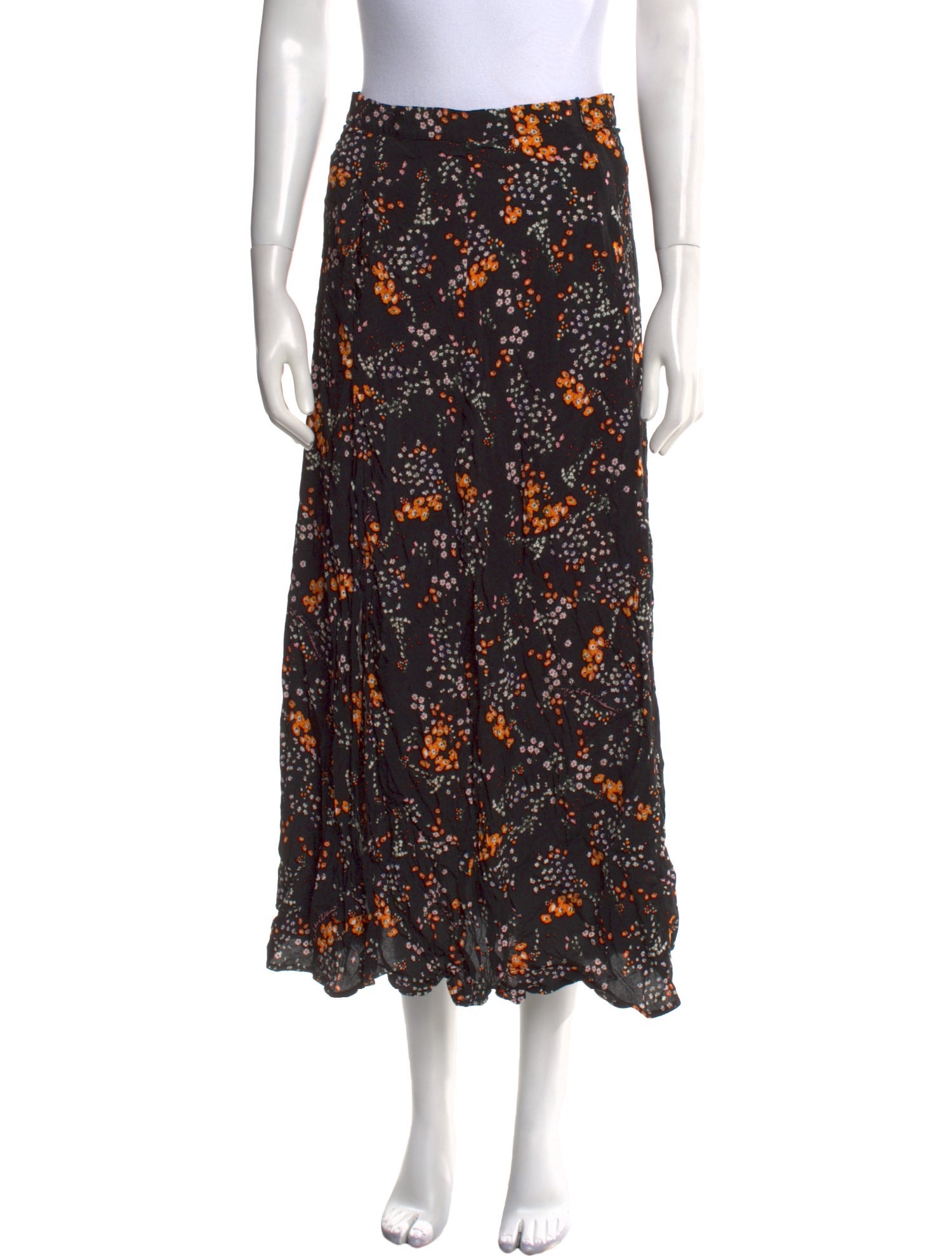 Zadig & Voltaire Floral Print Midi Length Skirt