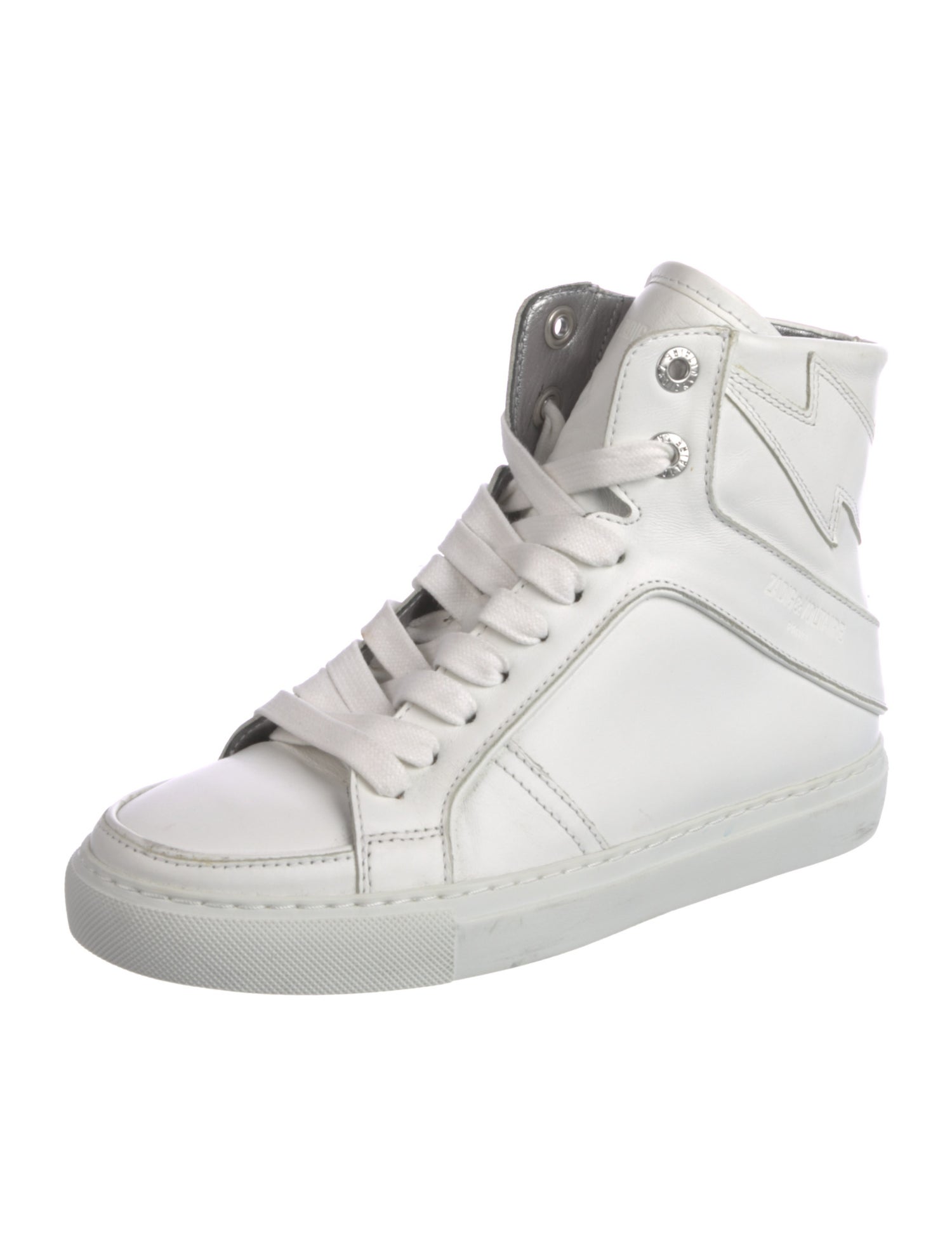 Zadig & Voltaire Leather Wedge Sneakers