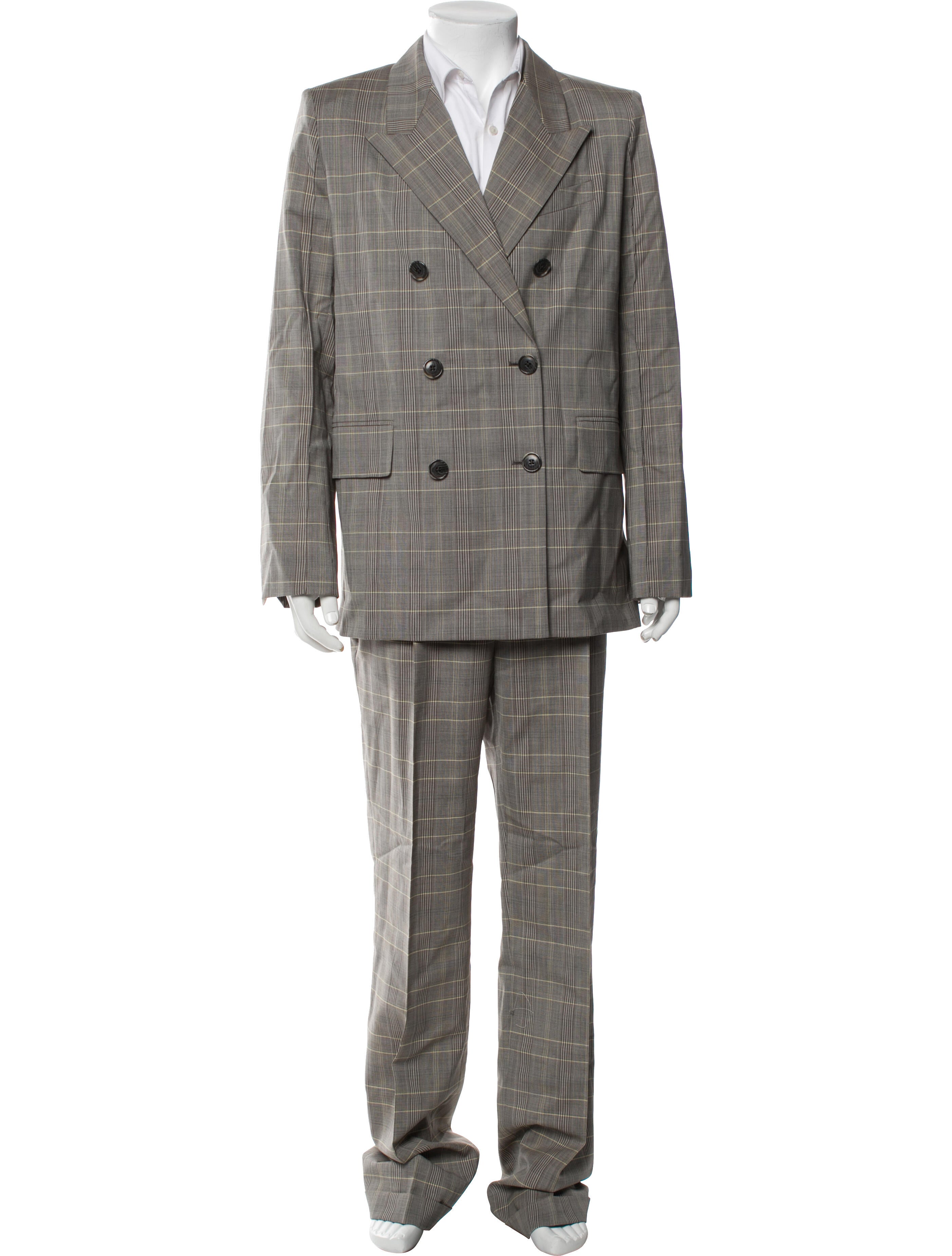 Zadig & Voltaire Virgin Wool Plaid Print Two-Piece Suit w/ Tags