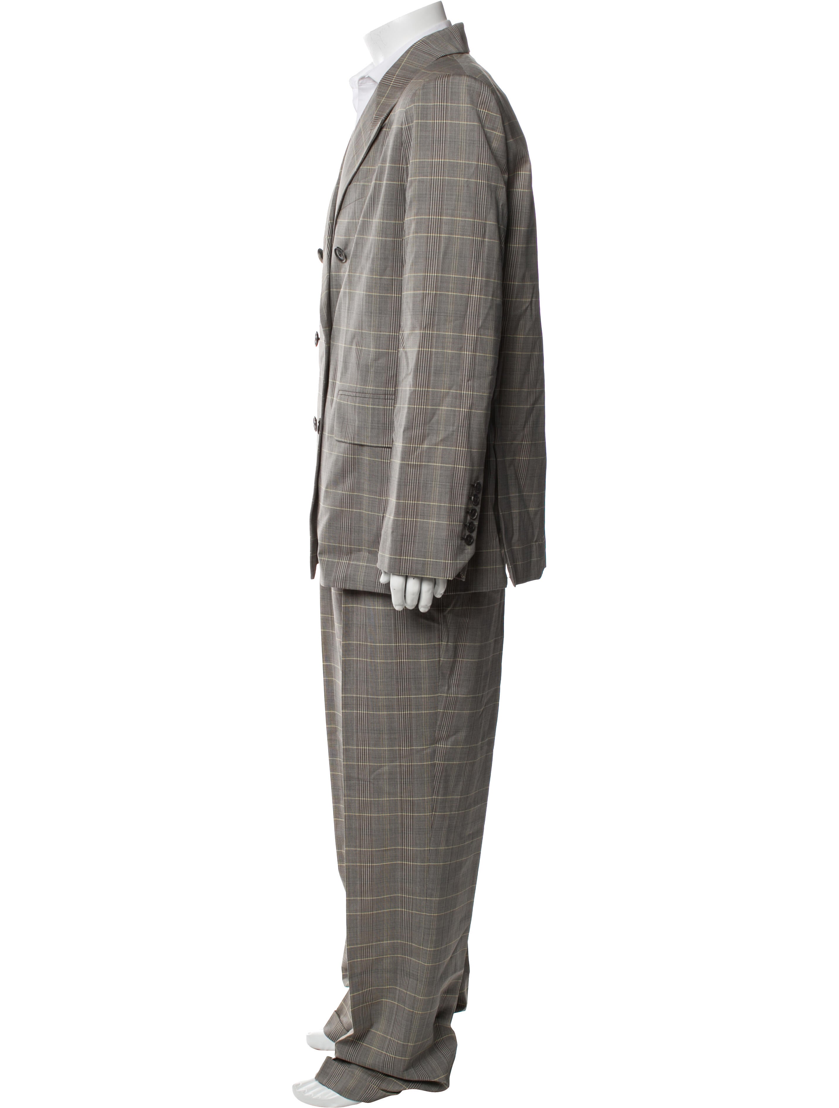 Zadig & Voltaire Virgin Wool Plaid Print Two-Piece Suit w/ Tags