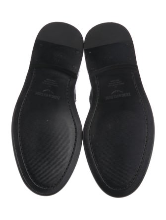 Zadig & Voltaire Leather Chain-Link Accents Combat Boots