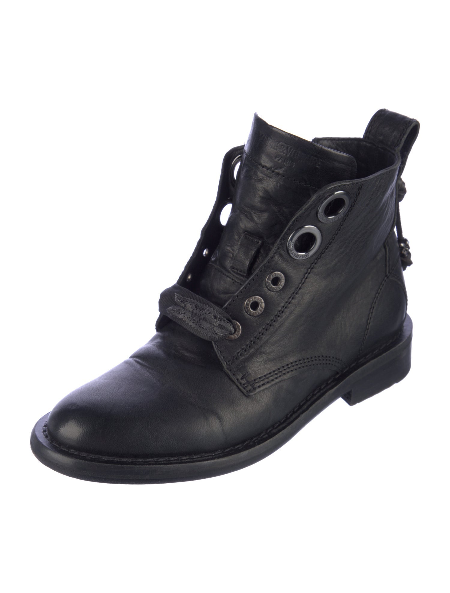 Zadig & Voltaire Leather Lace-Up Boots