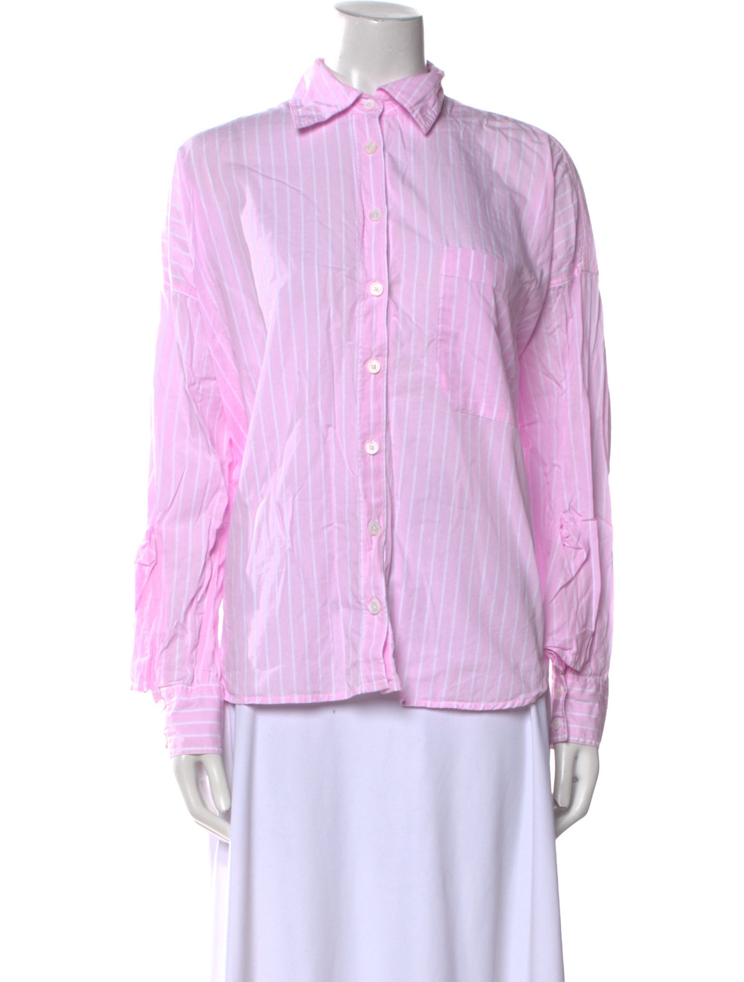 Zadig & Voltaire Striped Long Sleeve Button-Up Top