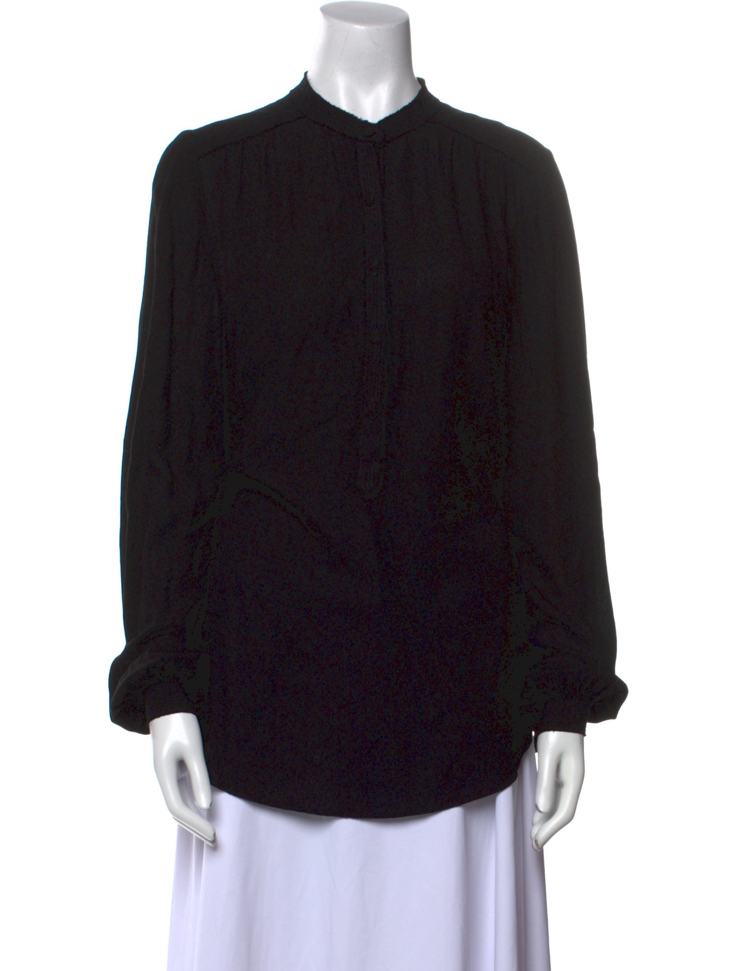 Zadig & Voltaire Mock Neck Long Sleeve Blouse