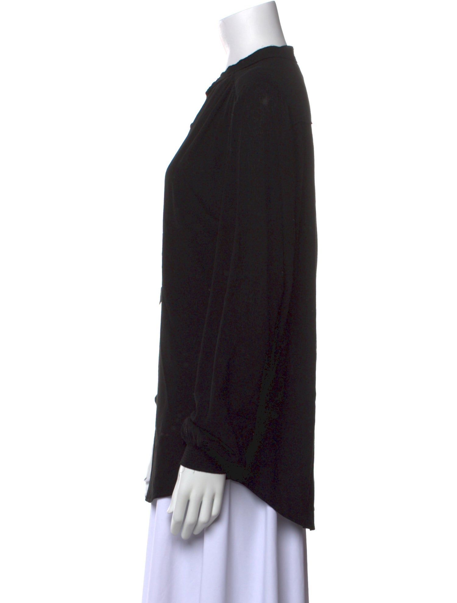 Zadig & Voltaire Mock Neck Long Sleeve Blouse