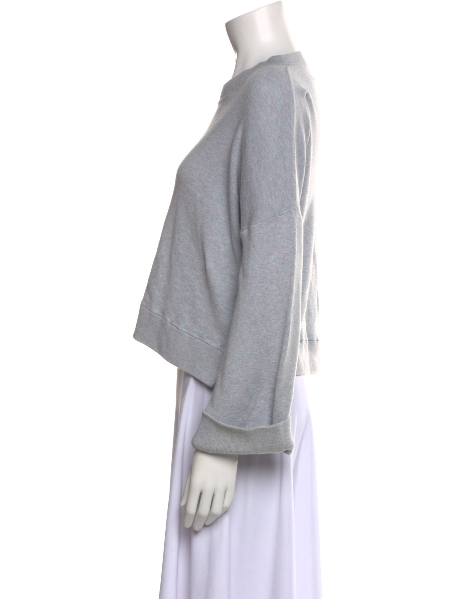 Zadig & Voltaire Crew Neck Three-Quarter Sleeve Crop Top