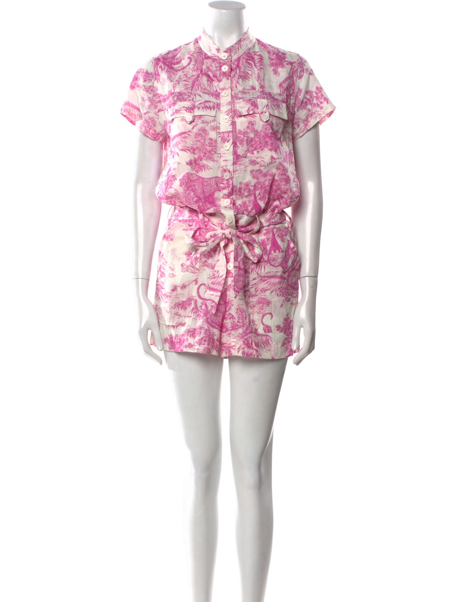 Zadig & Voltaire Floral Print Crew Neck Romper