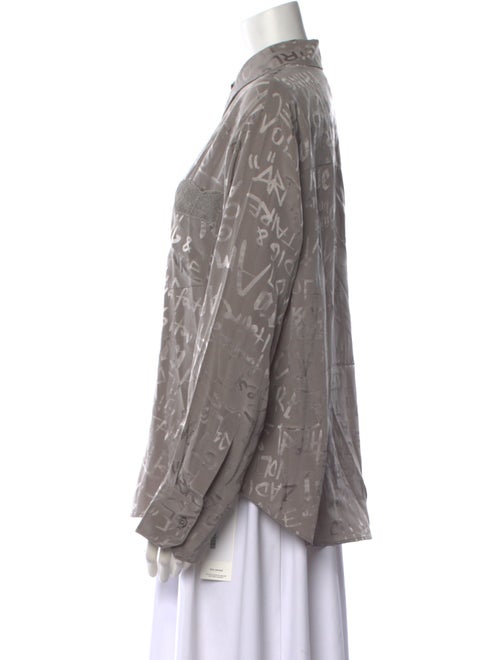 Zadig & Voltaire Silk Printed Button-Up Top