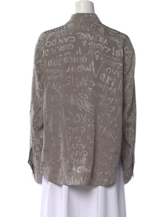 Zadig & Voltaire Silk Printed Button-Up Top