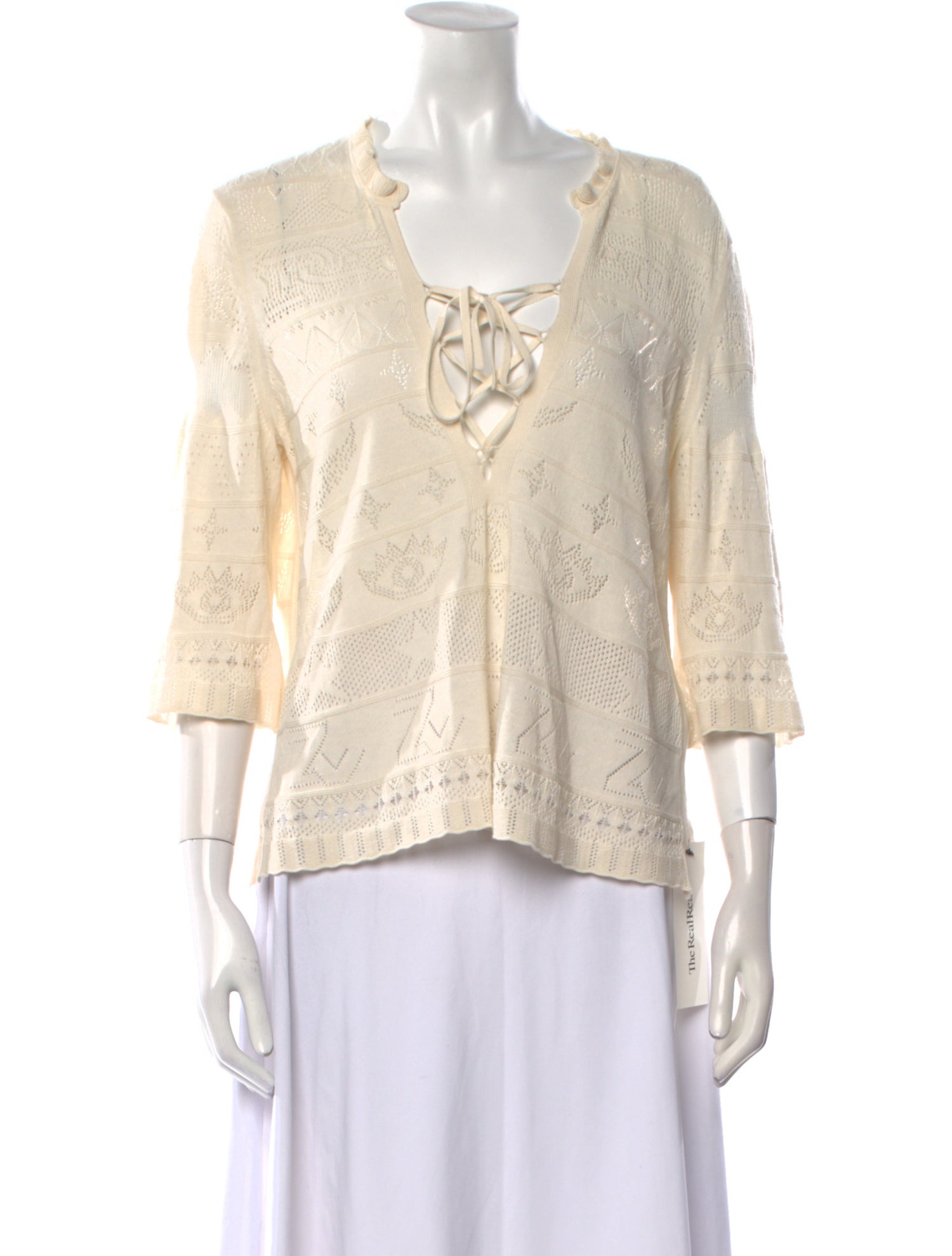 Zadig & Voltaire Square Neckline Three-Quarter Sleeve Blouse