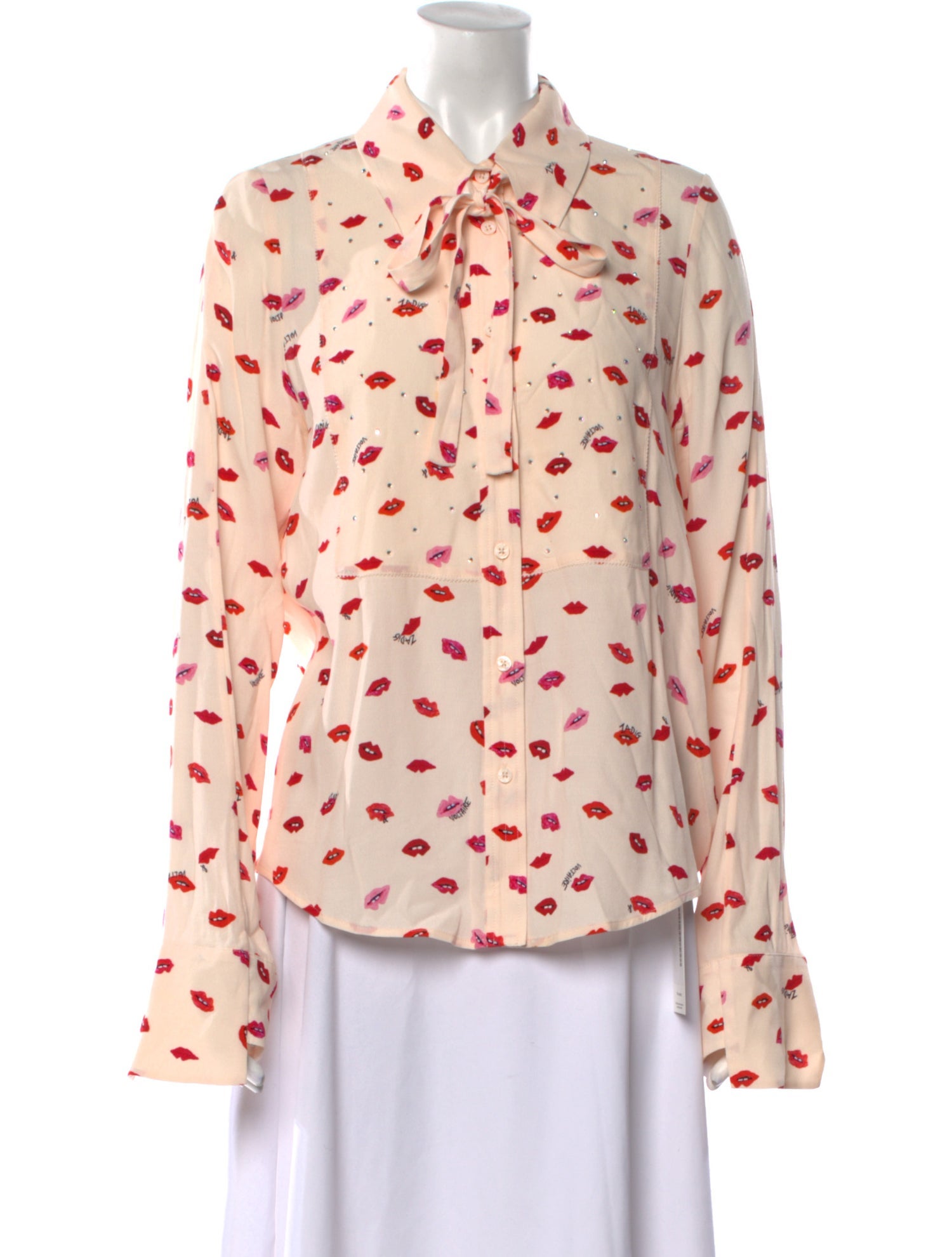 Zadig & Voltaire Printed Long Sleeve Button-Up Top