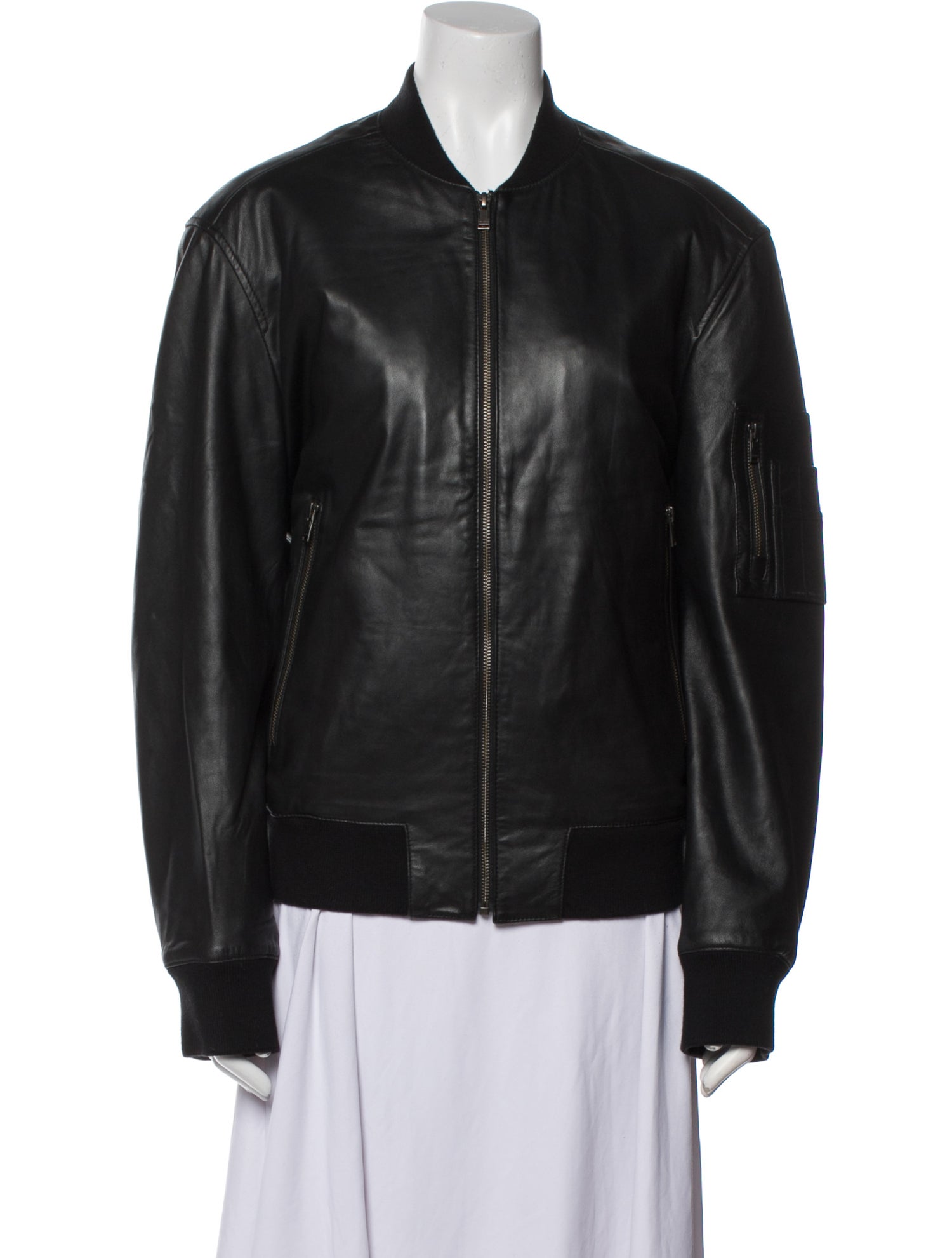 Zadig & Voltaire Leather Bomber Jacket