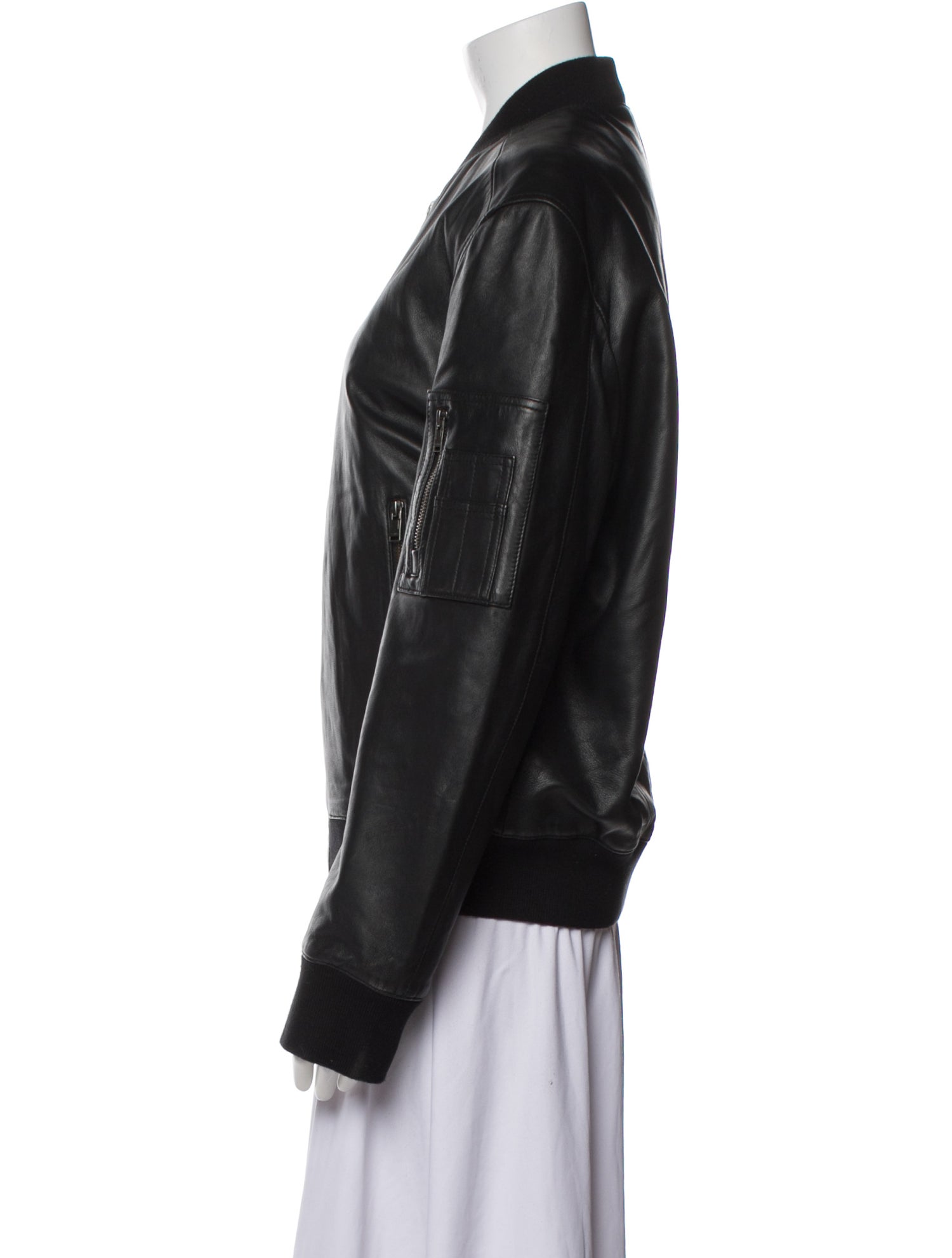 Zadig & Voltaire Leather Bomber Jacket
