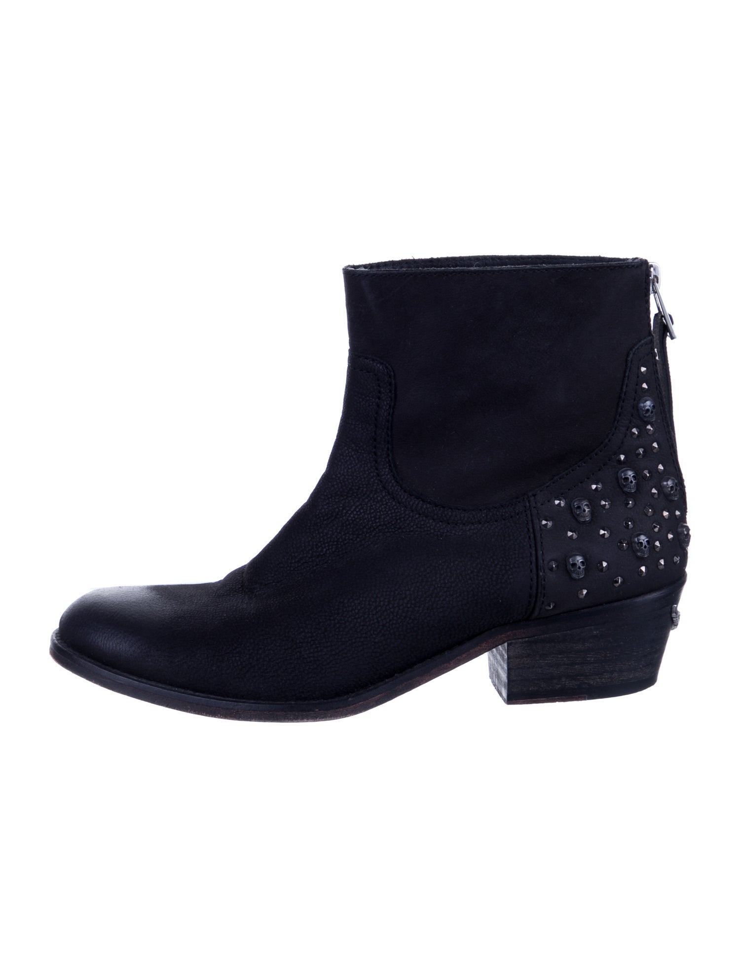 Zadig & Voltaire Leather Studded Accents Western Boots