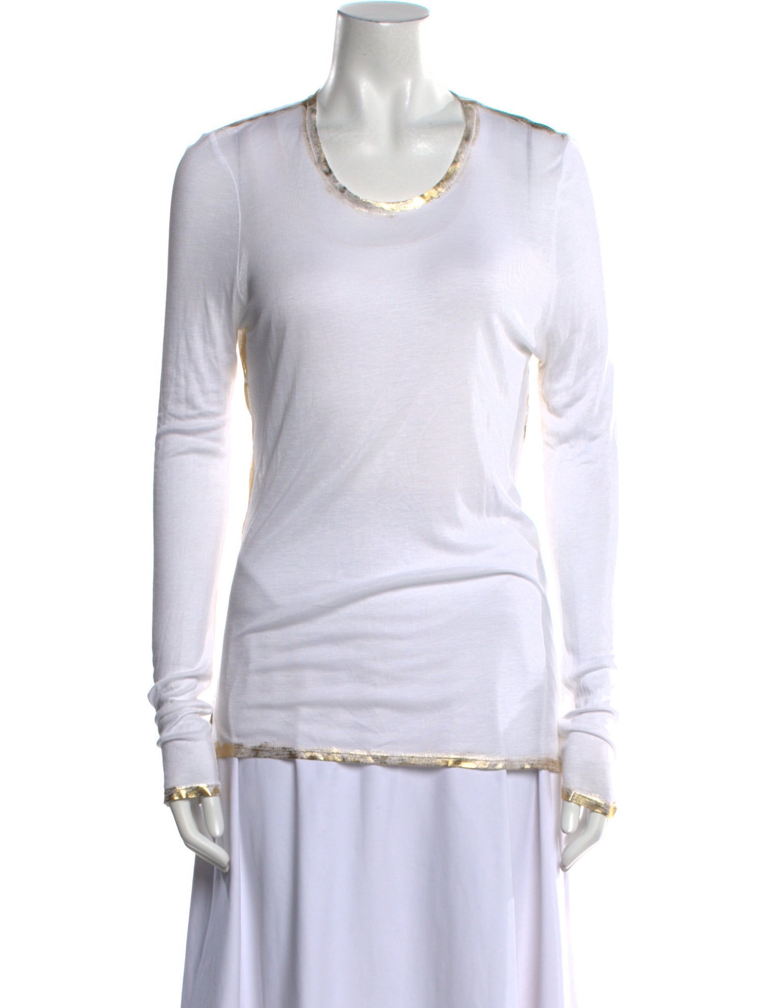 Zadig & Voltaire Scoop Neck Long Sleeve T-Shirt