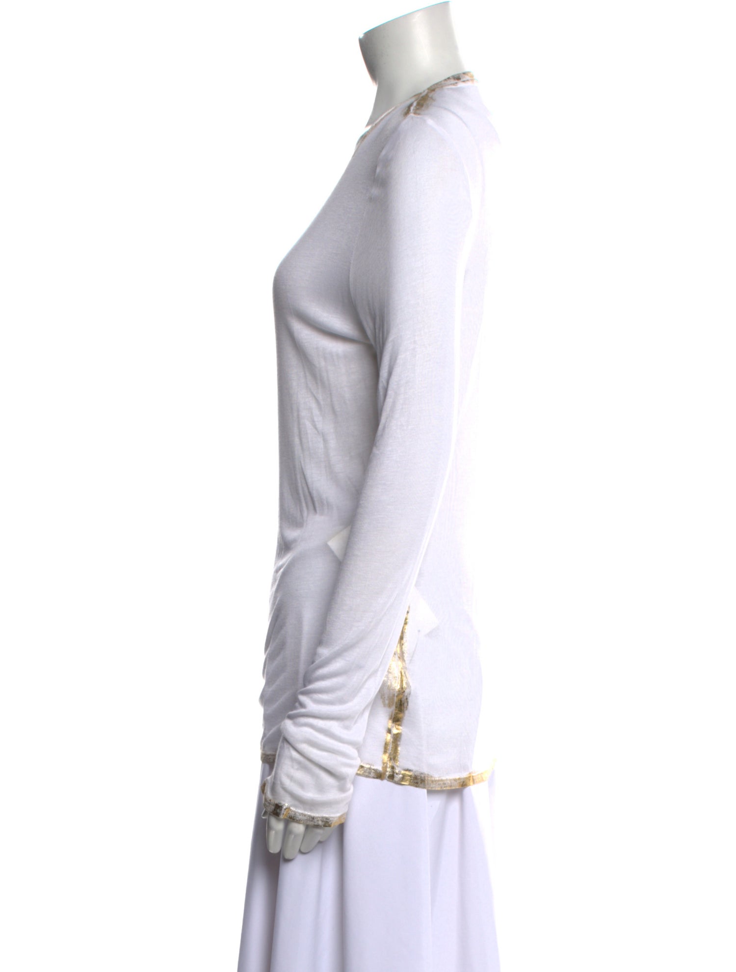 Zadig & Voltaire Scoop Neck Long Sleeve T-Shirt