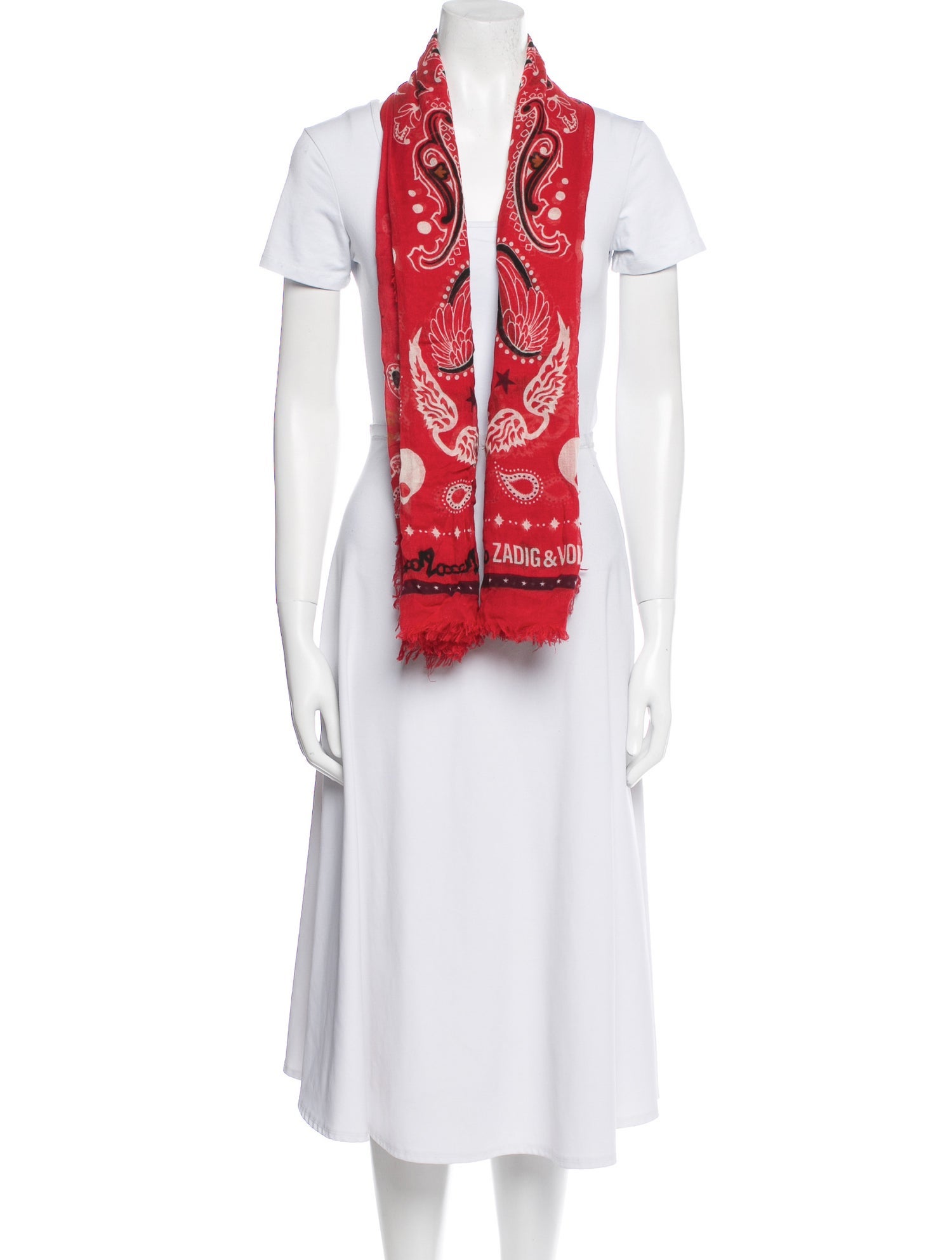 Zadig & Voltaire Paisley Print Scarf