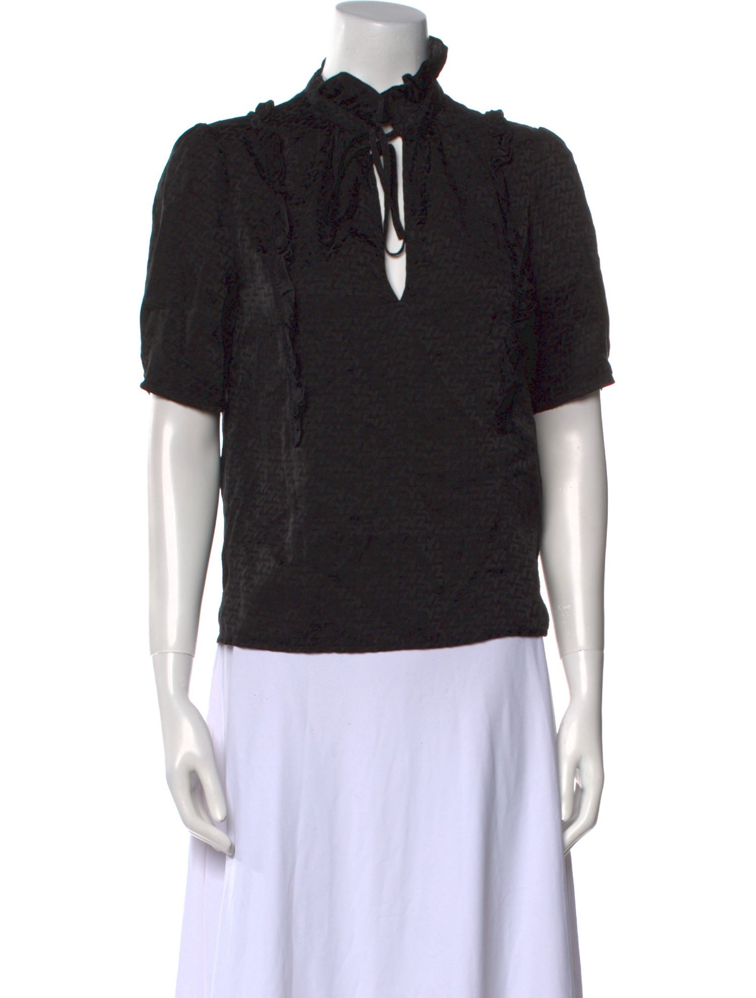 Zadig & Voltaire Silk Mock Neck Top