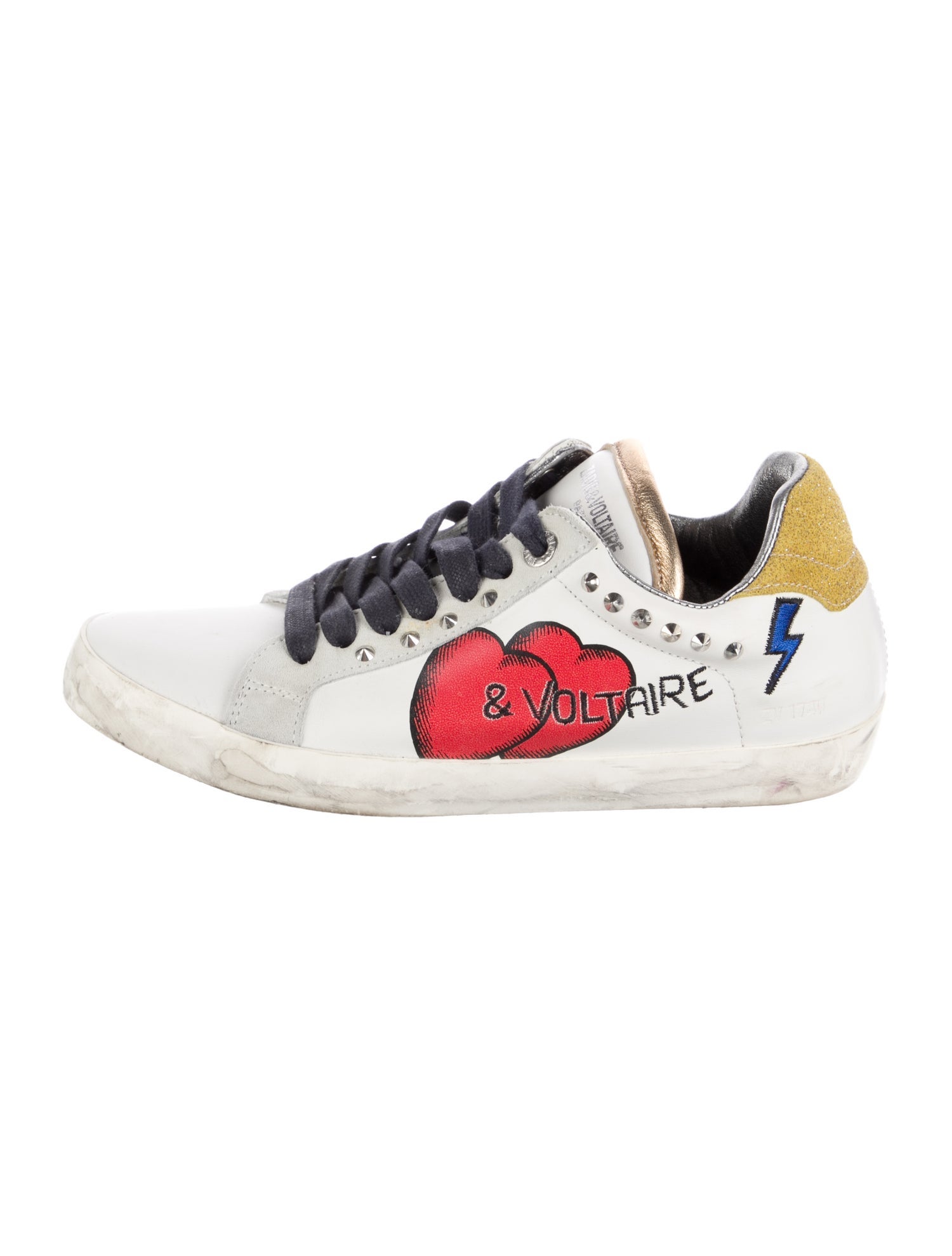 Zadig & Voltaire Leather Printed Sneakers