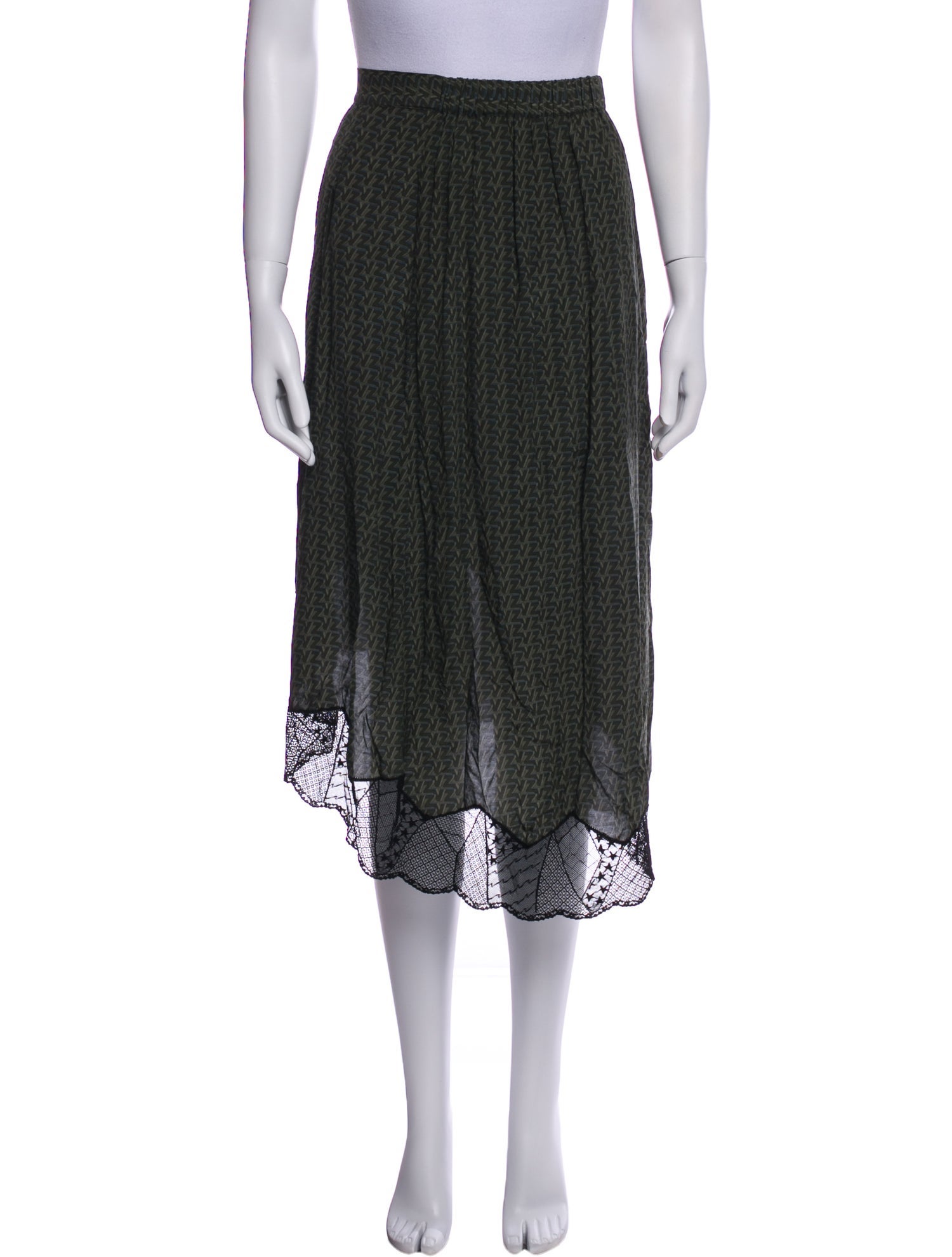 Zadig & Voltaire Printed Midi Length Skirt