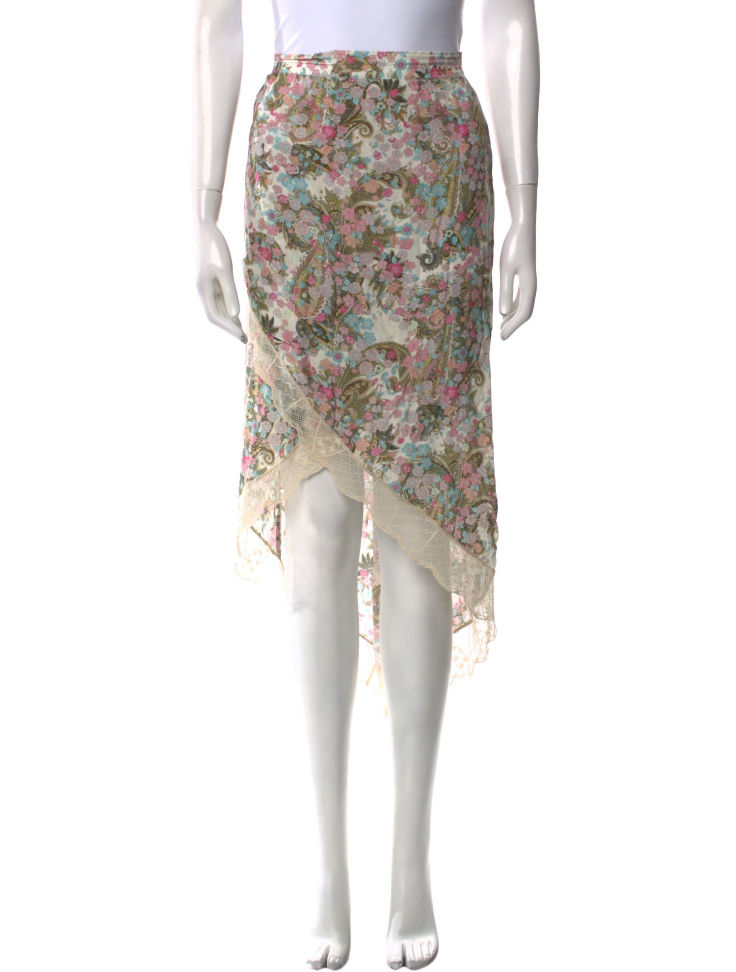 Zadig & Voltaire Floral Print Midi Length Skirt