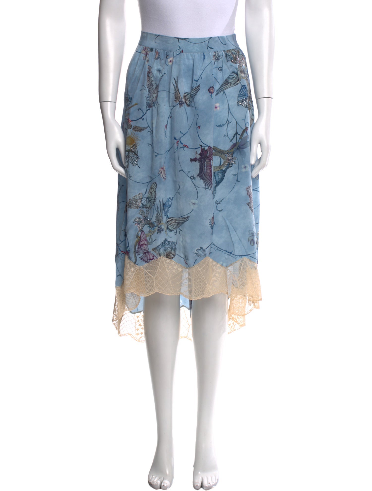 Zadig & Voltaire Silk Midi Length Skirt