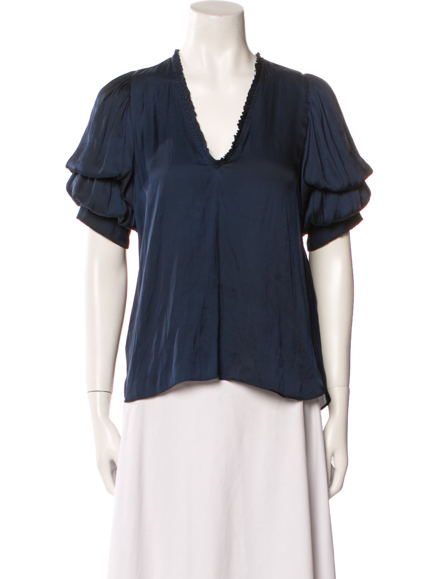 Zadig & Voltaire V-Neck Short Sleeve Blouse