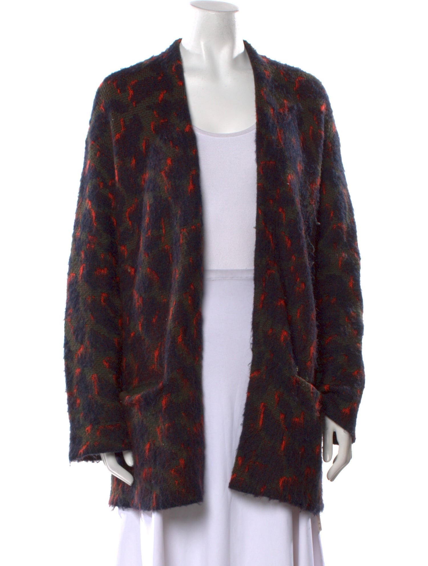 Zadig & Voltaire Animal Print Open Front Sweater