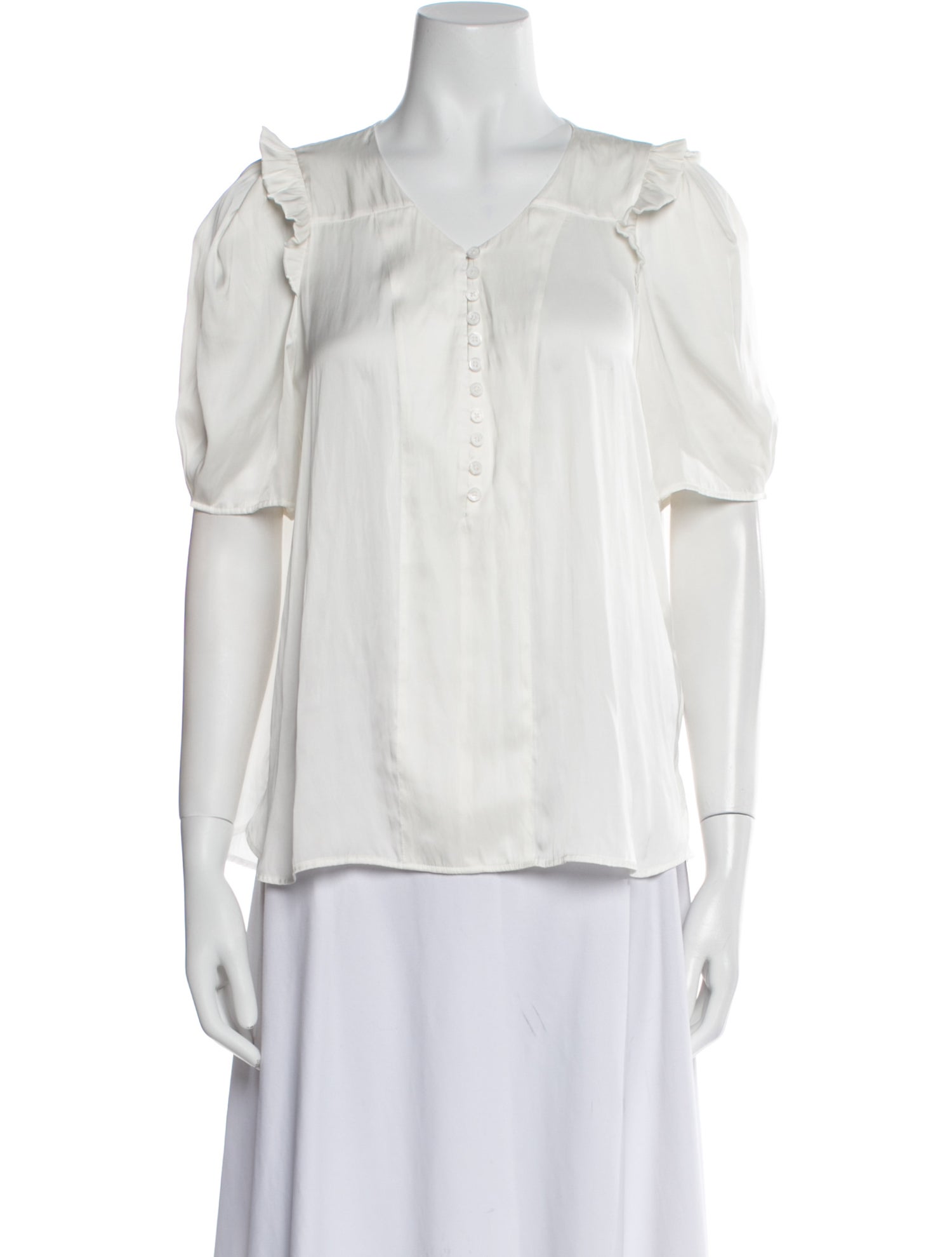 Zadig & Voltaire V-Neck Short Sleeve Blouse w/ Tags