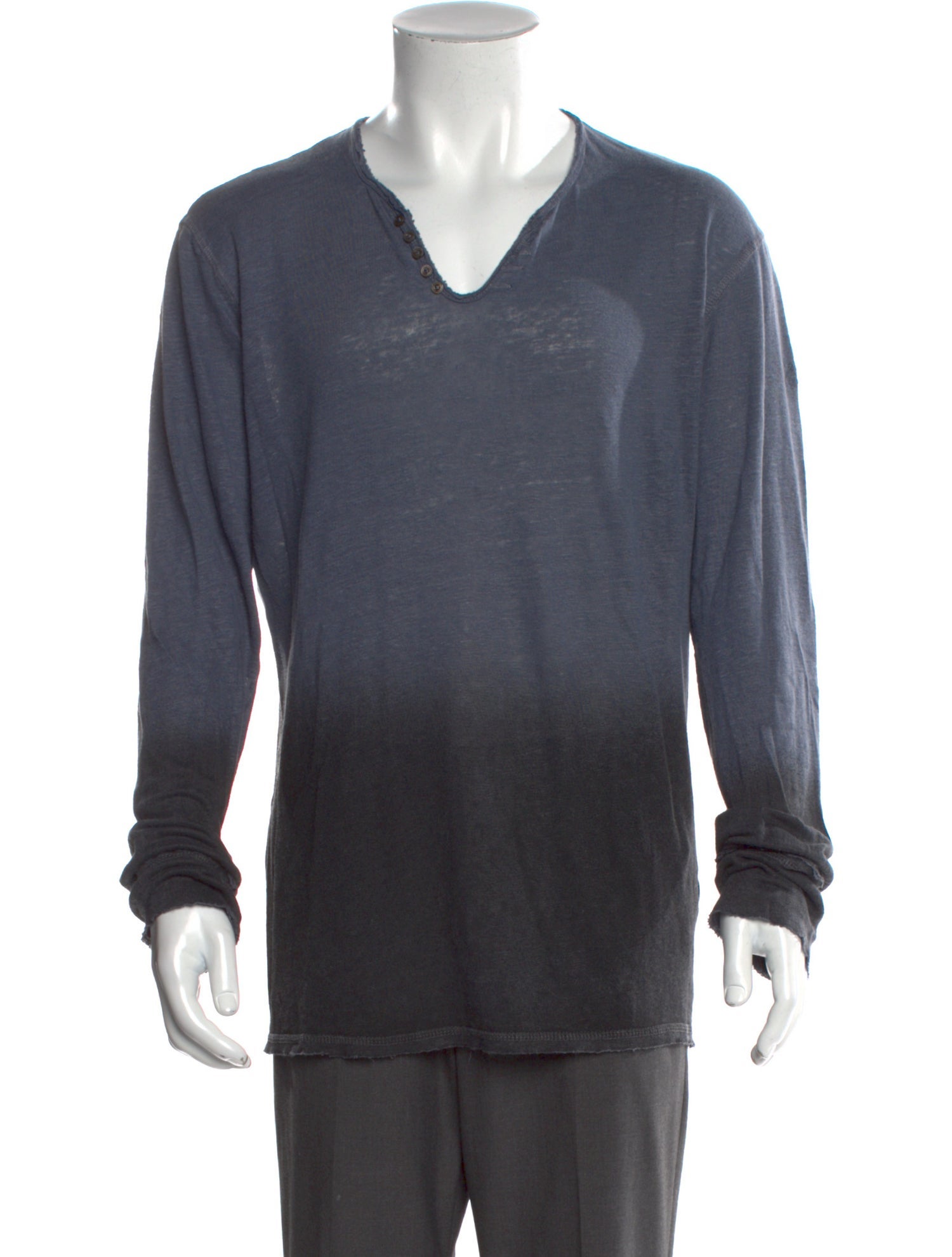 Zadig & Voltaire Linen V-Neck Henley