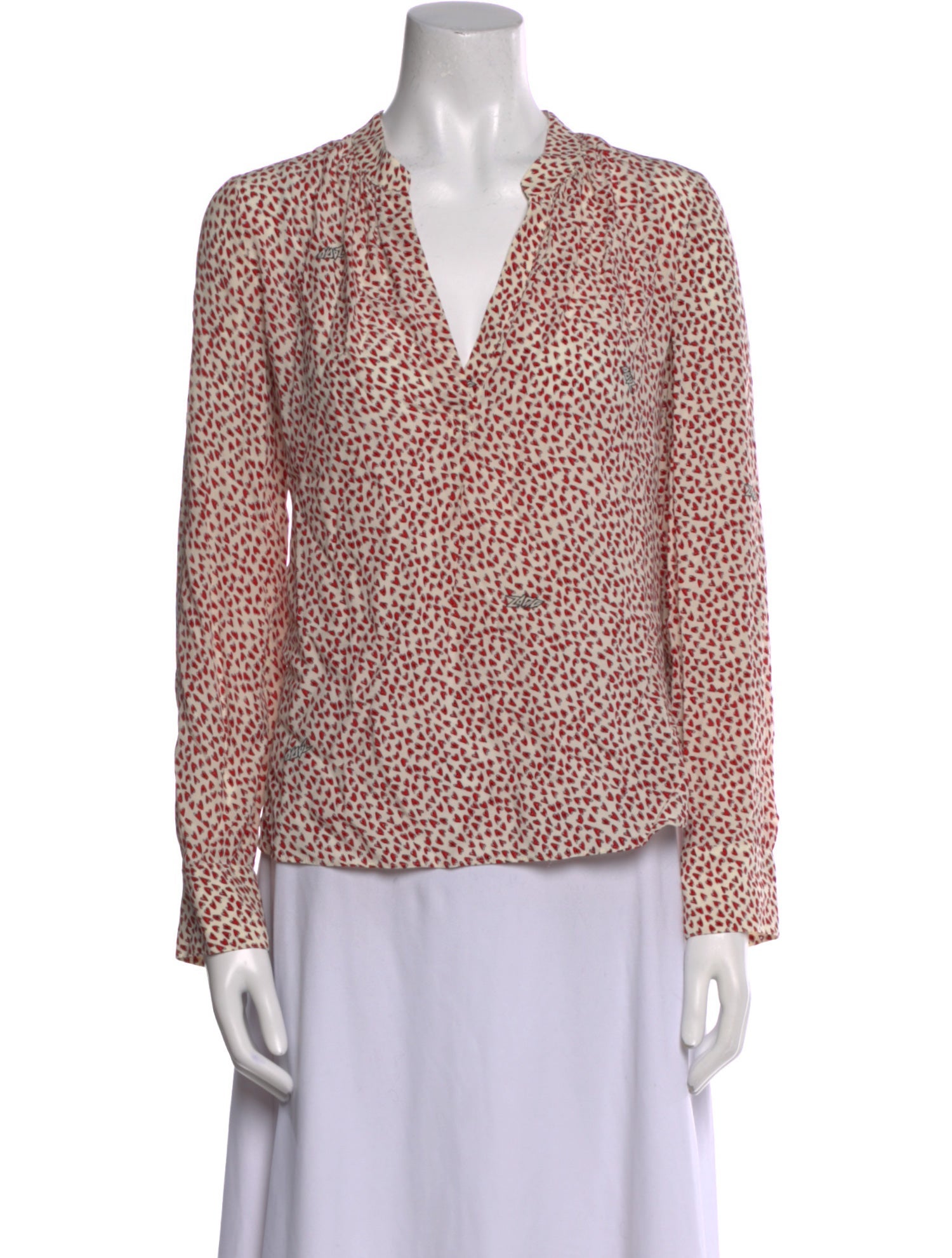 Zadig & Voltaire Printed V-Neck Blouse