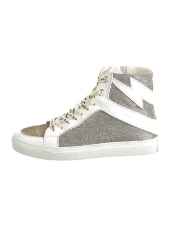 Zadig & Voltaire Glitter Glitter Accents Sneakers