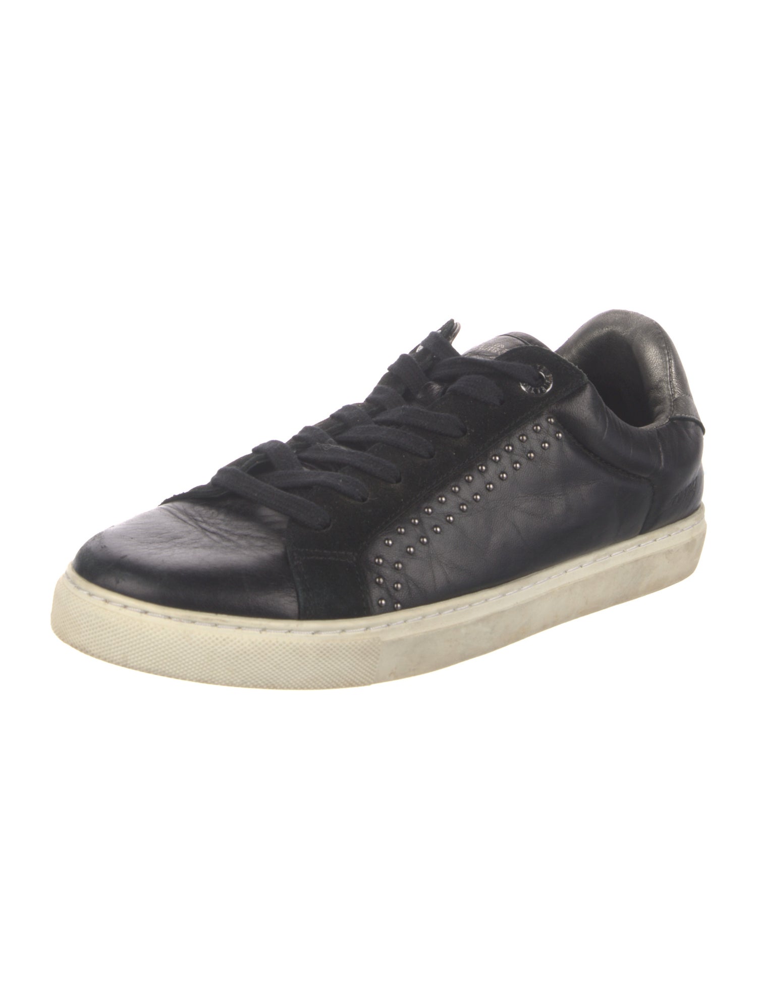 Zadig & Voltaire Leather Studded Accents Sneakers