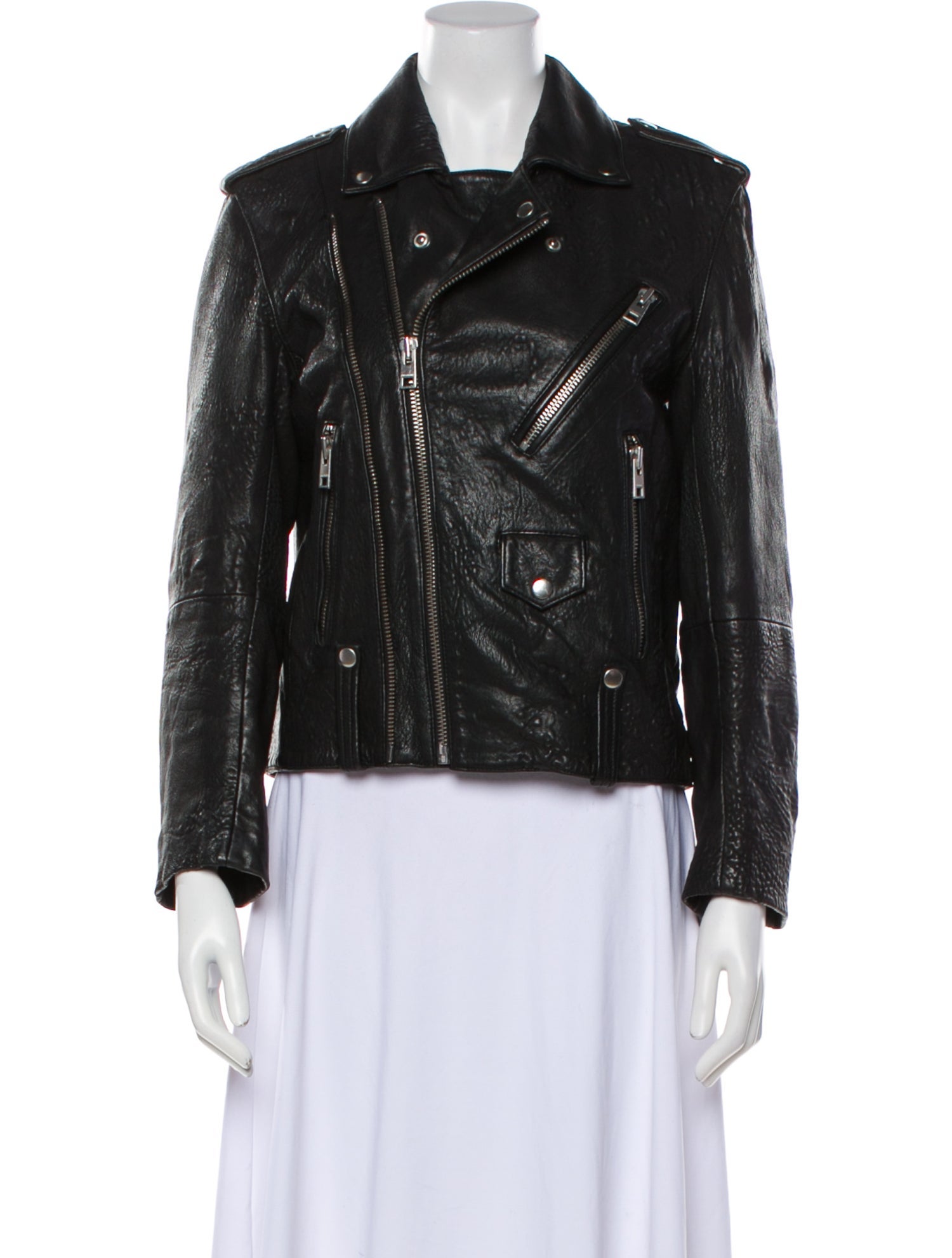 Zadig & Voltaire Lamb Leather Biker Jacket
