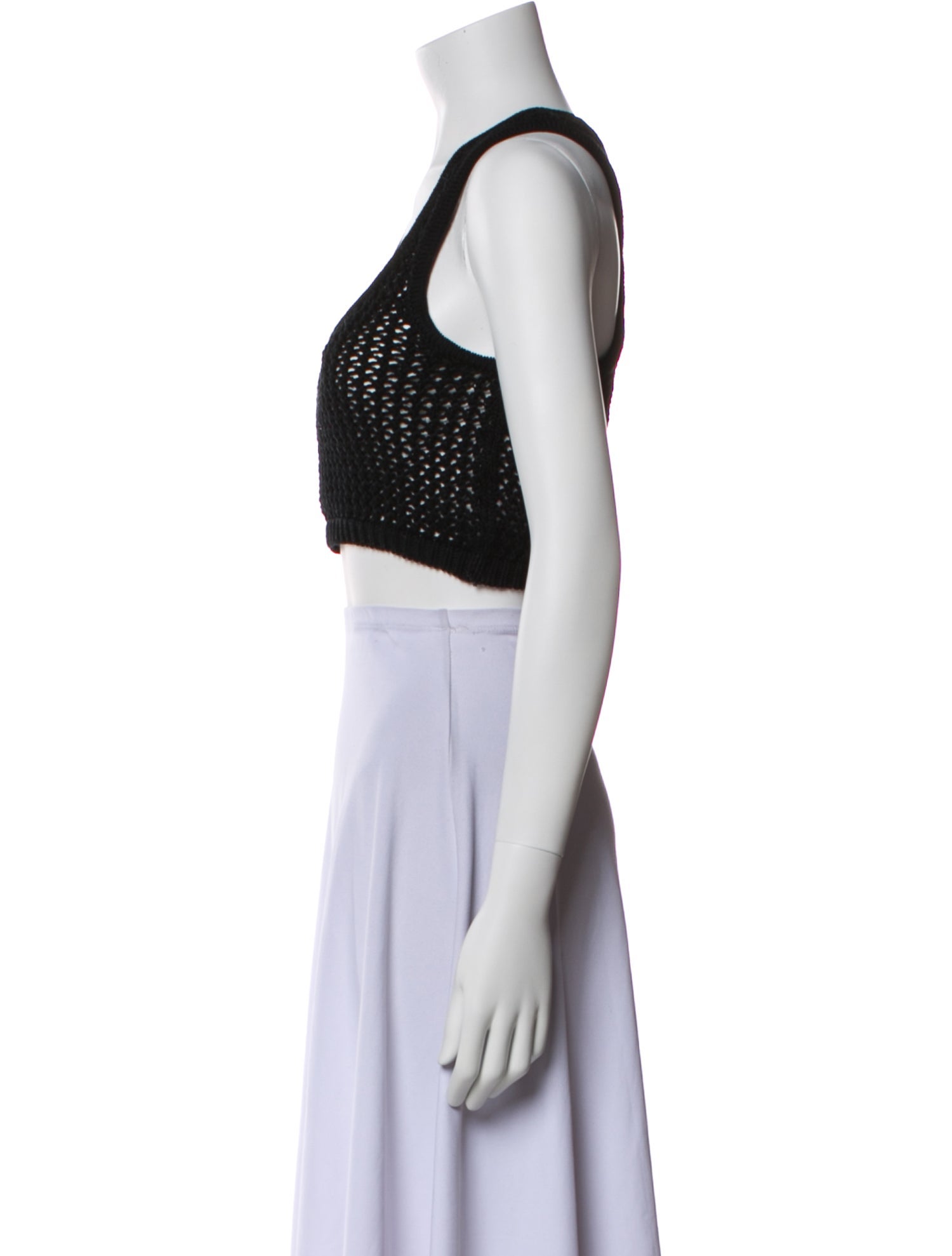 Zadig & Voltaire Scoop Neck Sleeveless Crop Top