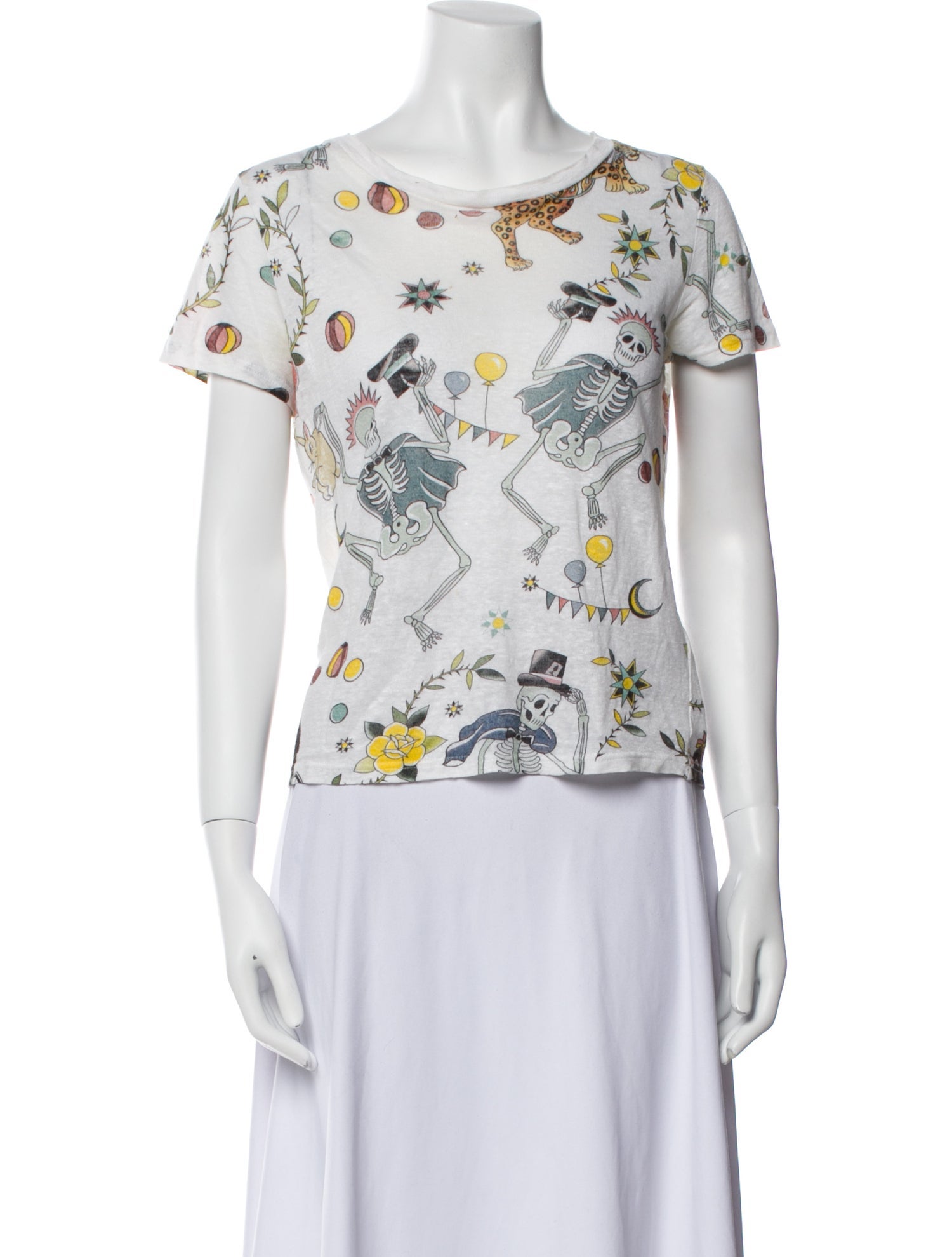 Zadig & Voltaire Linen Printed T-Shirt