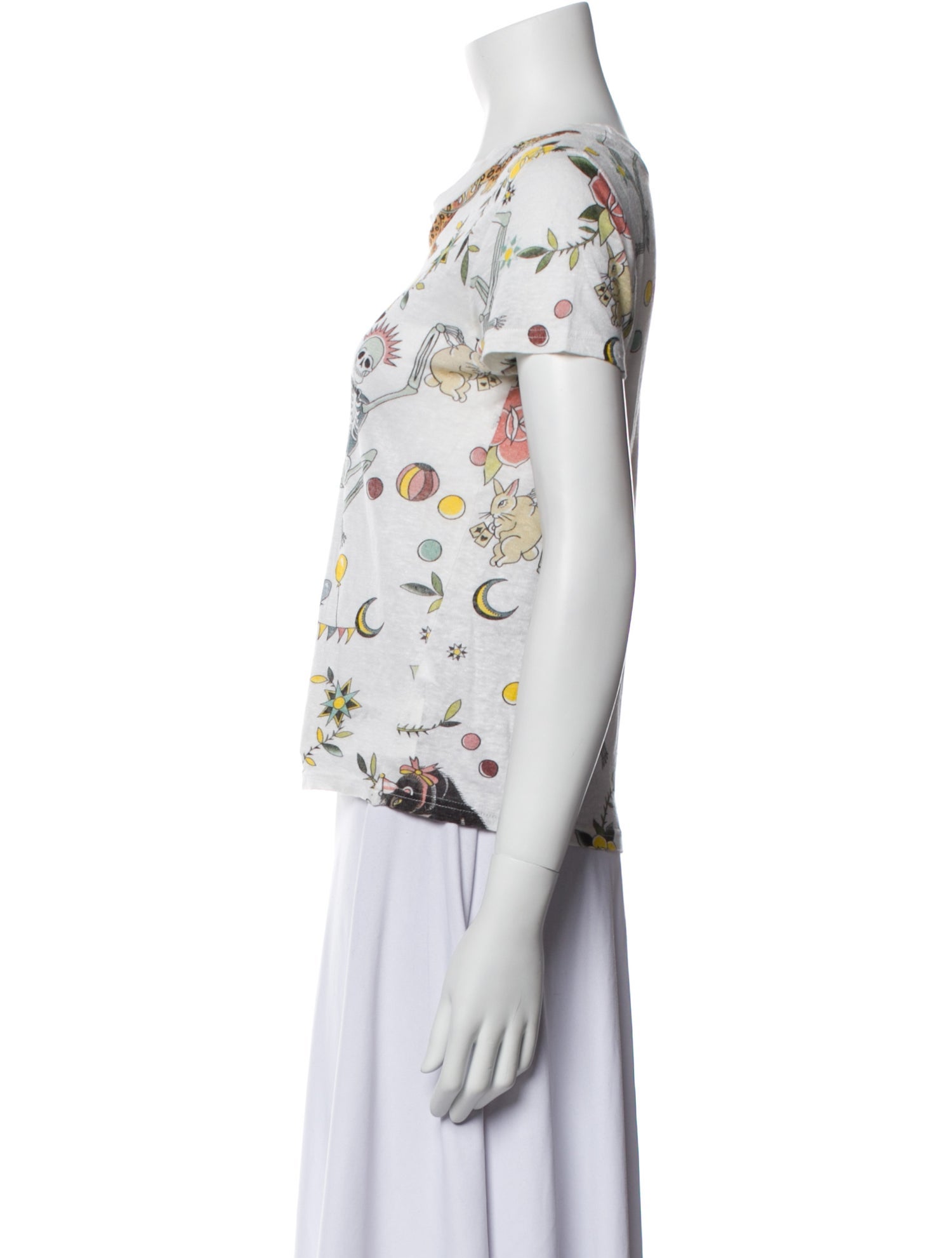 Zadig & Voltaire Linen Printed T-Shirt