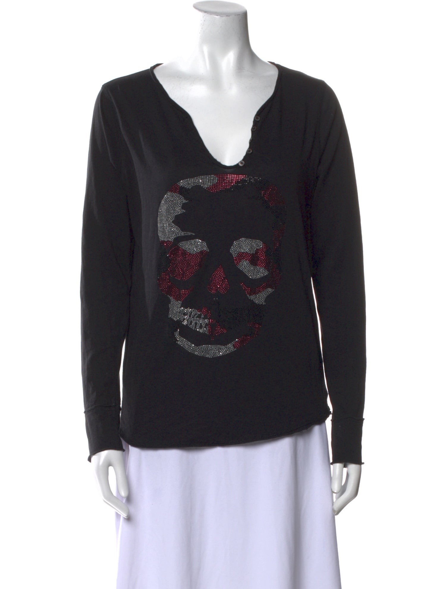 Zadig & Voltaire Graphic Print Cowl Neck Top