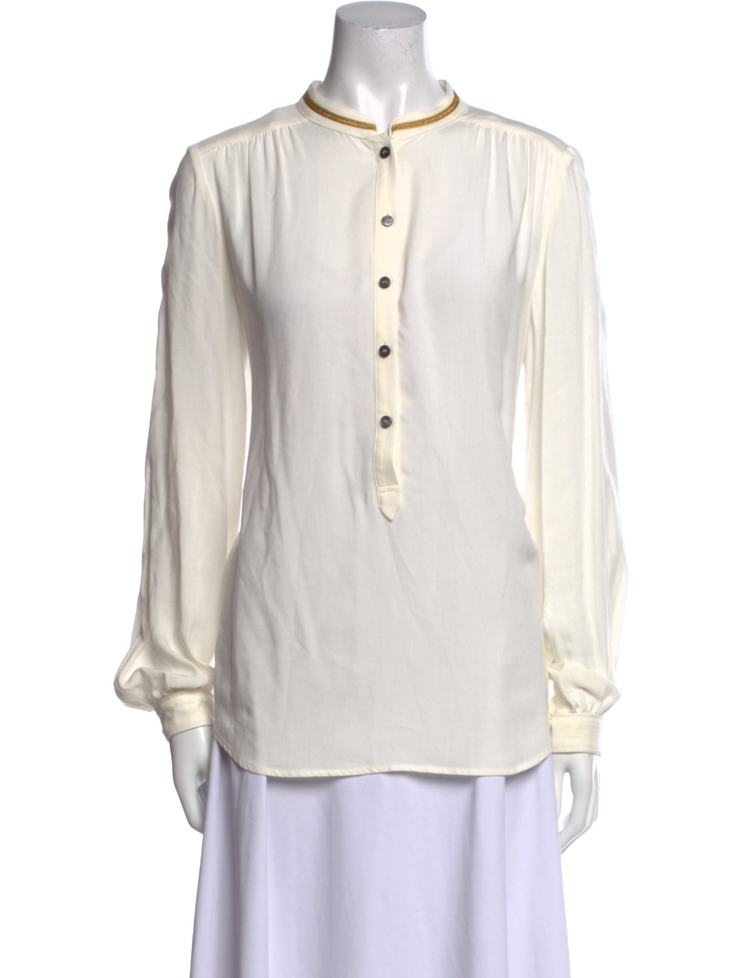 Zadig & Voltaire Mock Neck Long Sleeve Blouse