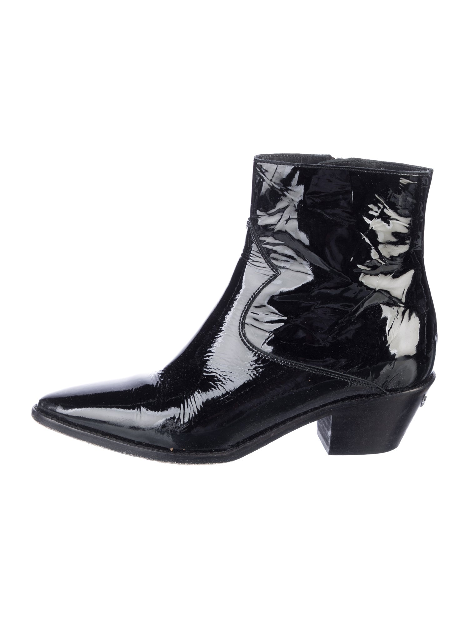 Zadig & Voltaire Patent Leather Western Boots