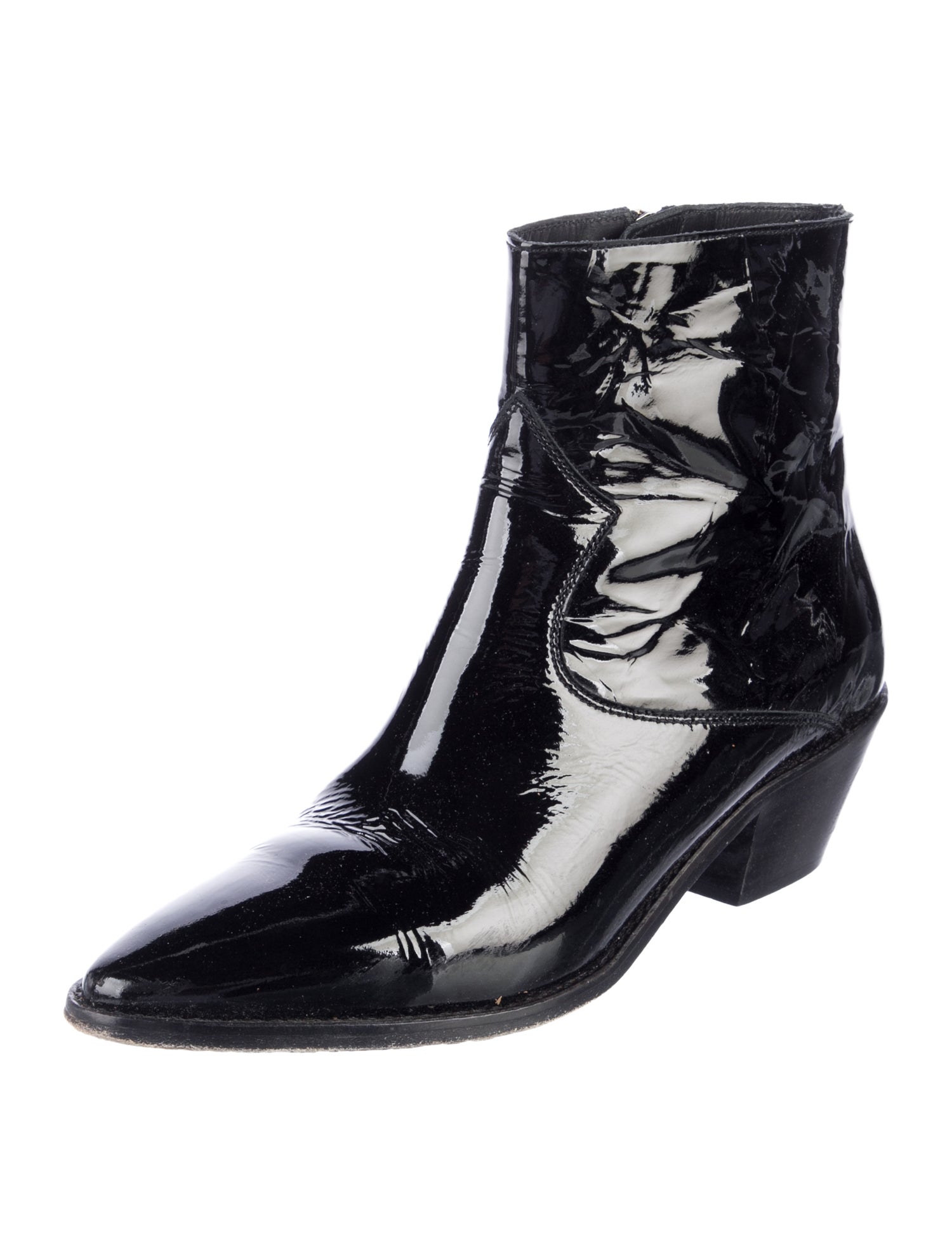 Zadig & Voltaire Patent Leather Western Boots