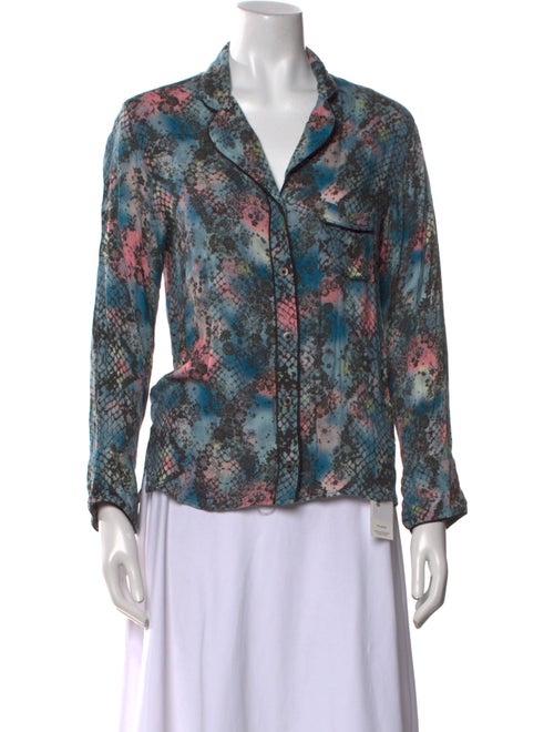 Zadig & Voltaire Printed Long Sleeve Button-Up Top