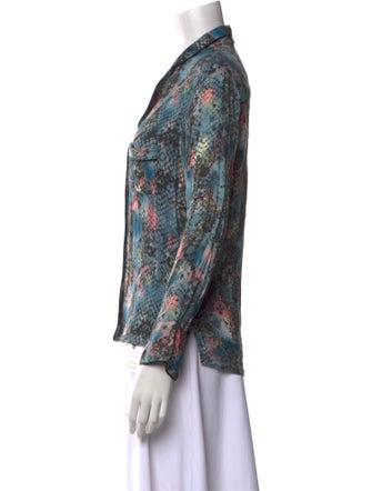 Zadig & Voltaire Printed Long Sleeve Button-Up Top