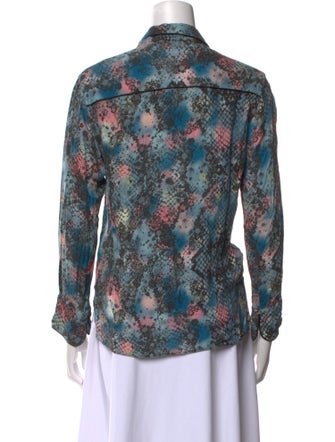 Zadig & Voltaire Printed Long Sleeve Button-Up Top