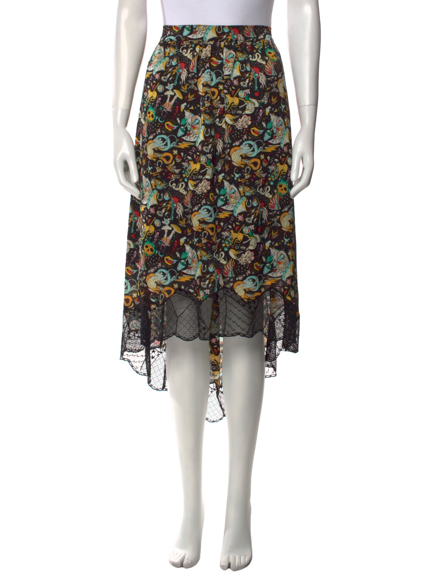 Zadig & Voltaire Printed Midi Length Skirt